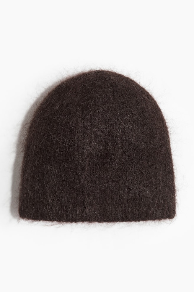 Gorro beanie en mezcla de mohair - Marrón oscuro/Beige oscuro/Gris jaspeado/Crema/Beige grisáceo - 1