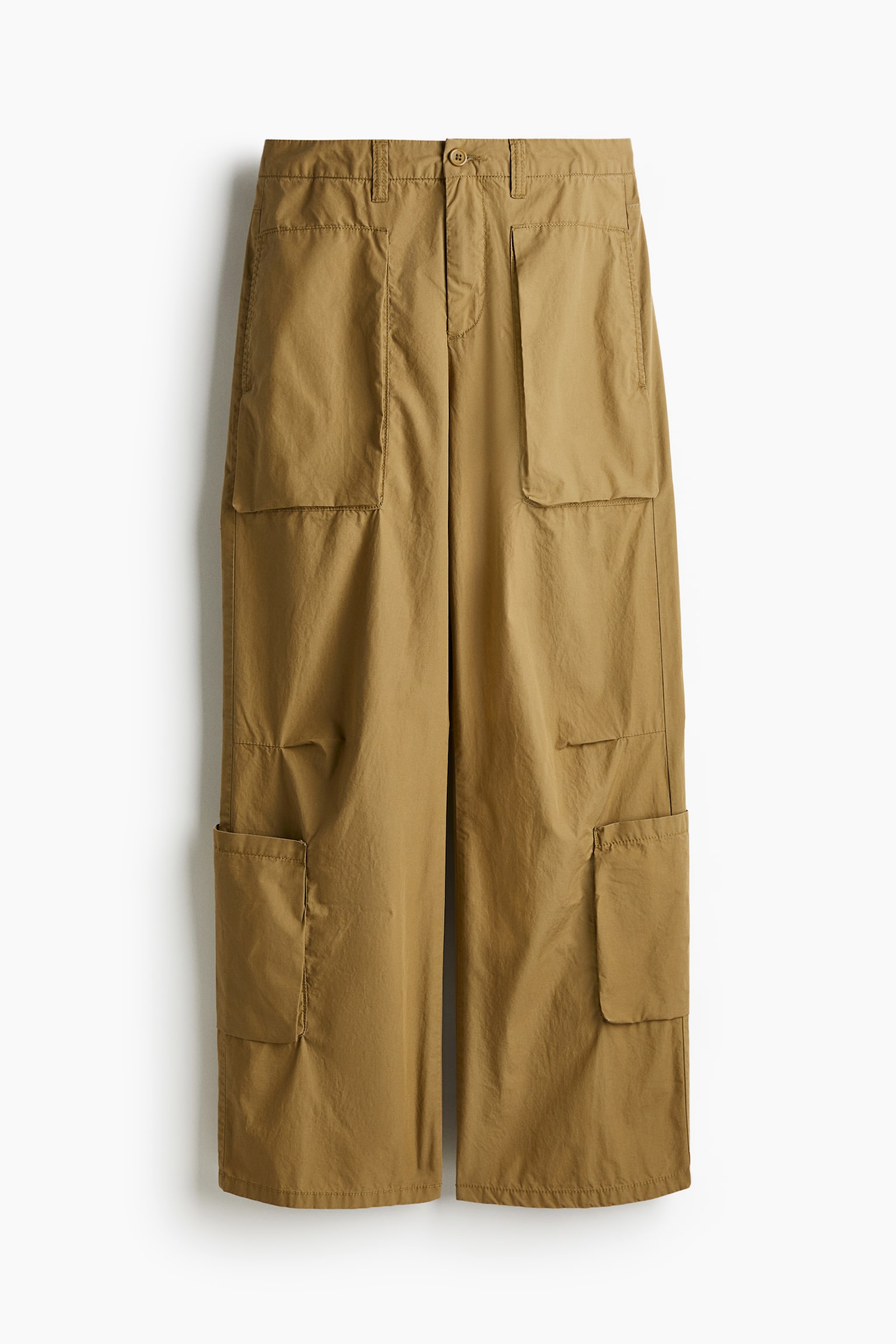 Cotton cargo trousers - Beige/Black/Light beige - 2