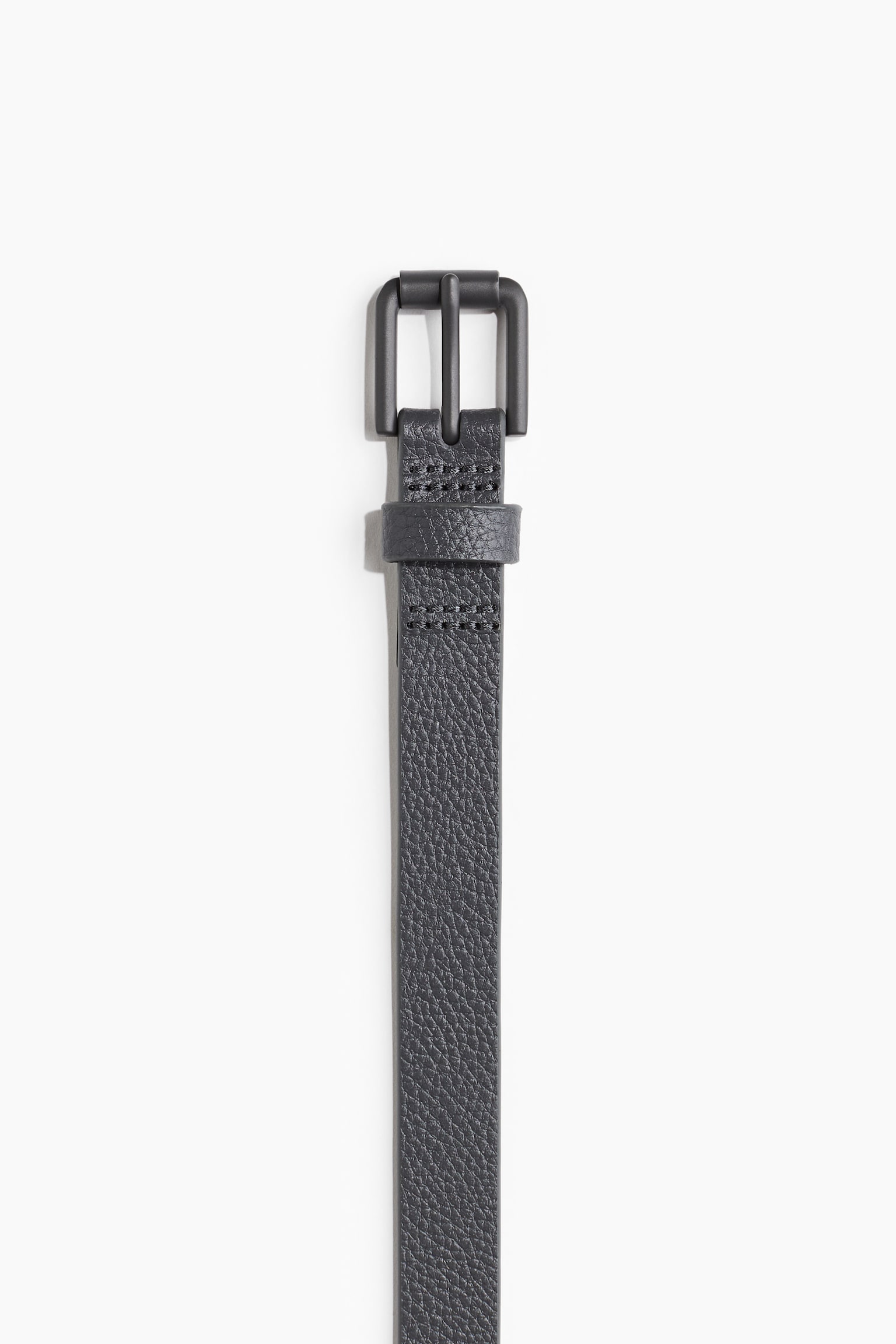 Leather belt - Dark grey/Black - 3