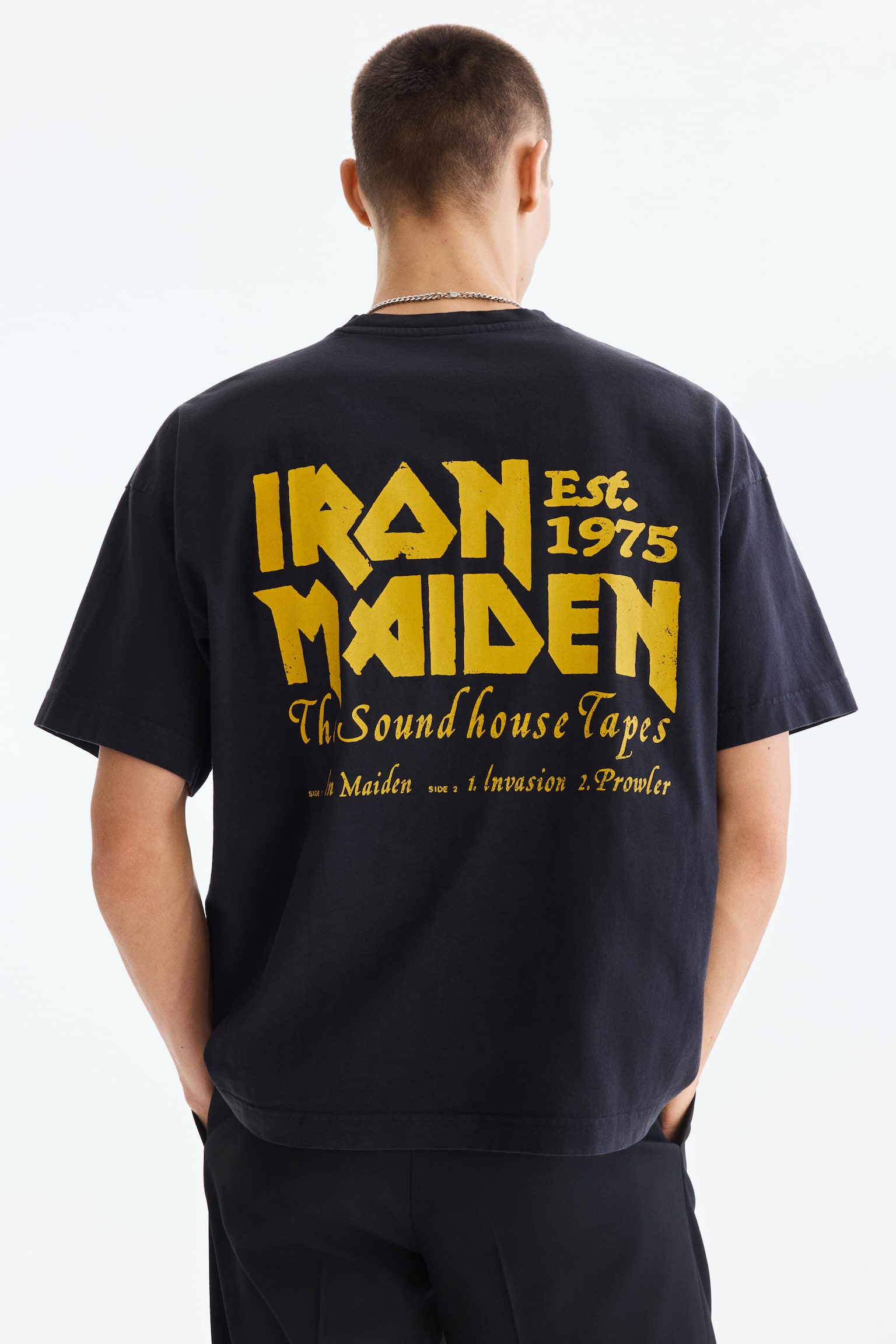 Oversized Fit T-shirt - Black/Iron Maiden/Black/NASCAR/White/NBA/Black/Guns N' Roses/Black/NBA/White/Nas/White/NBA/Cream/Red Hot Chili Peppers/Black/The Notorious B.I.G. - 6