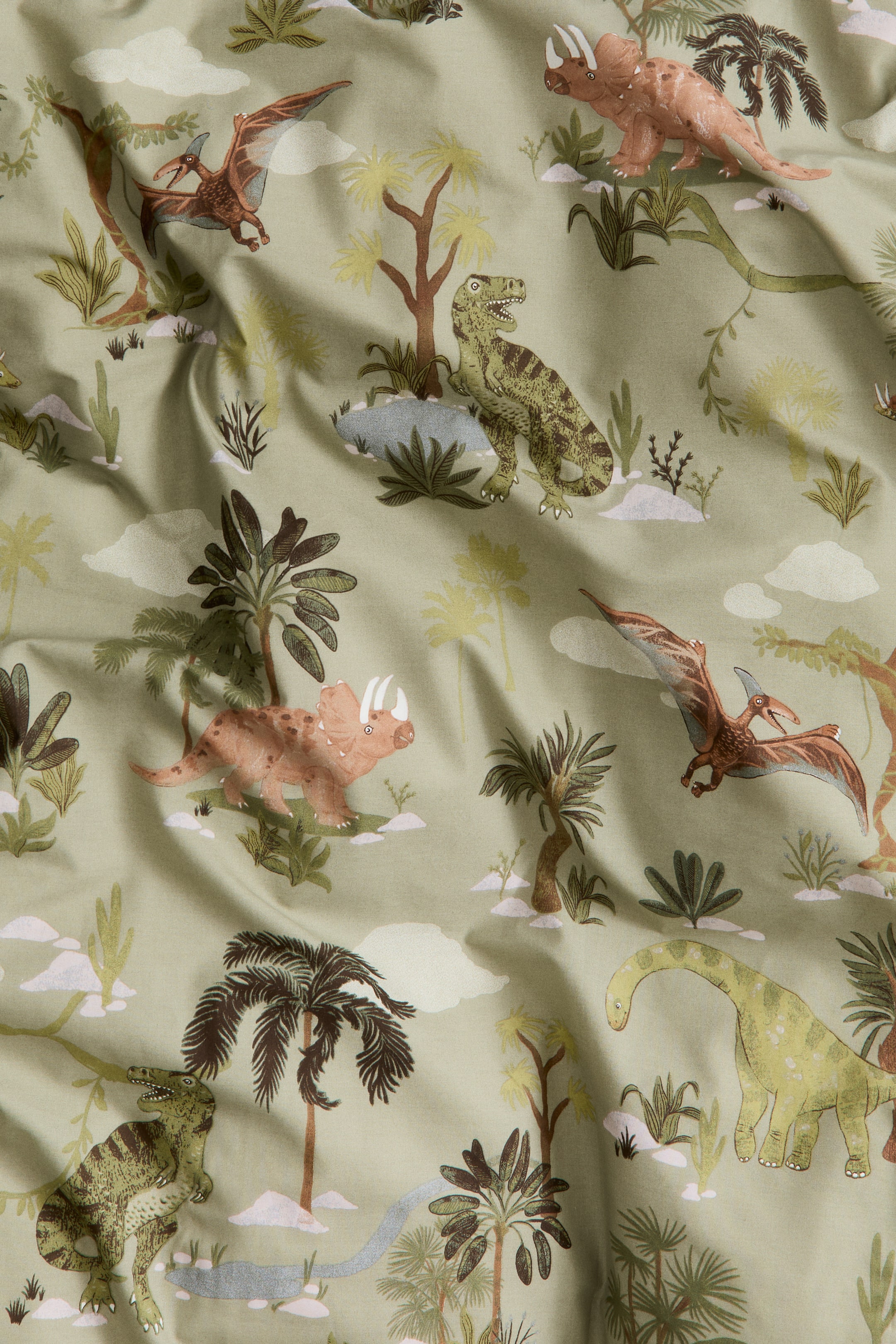 Zobrazit větší obrázek: Vzorovaná sada povlečení na jednolůžko - Green/Dinosaurs - HOME | H&M CZ 2