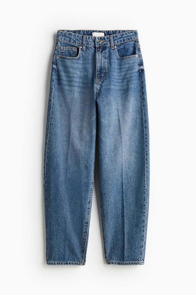 Creased Tapered Jeans - Denim blue/Dark denim blue - 1