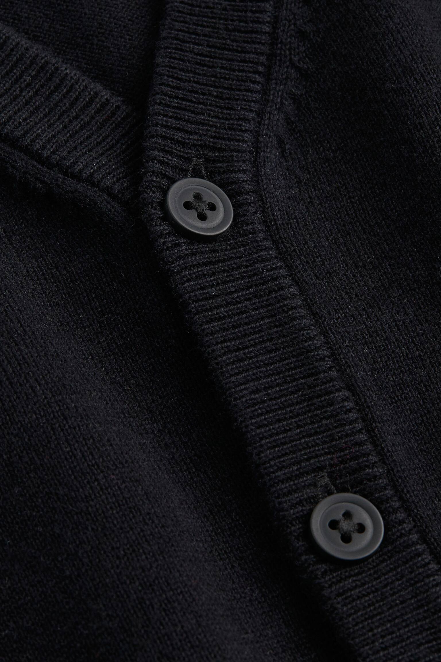 Fine Knit Cotton Cardigan - Black/Navy blue/Light grey marle/Light grey marle - 2