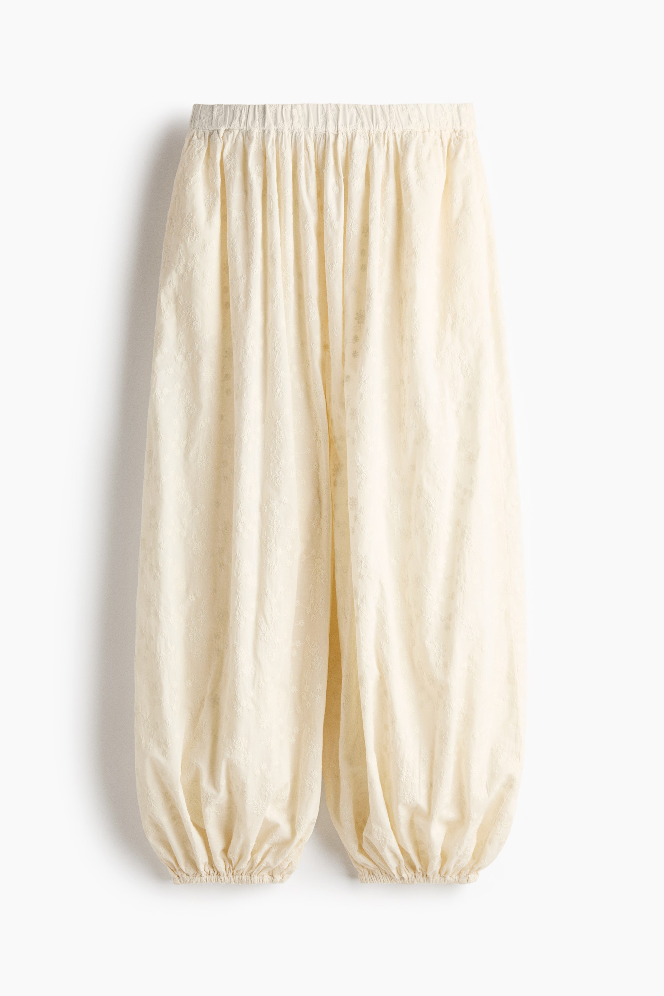Женские брюки H&M Embroidered Balloon-Leg Pants