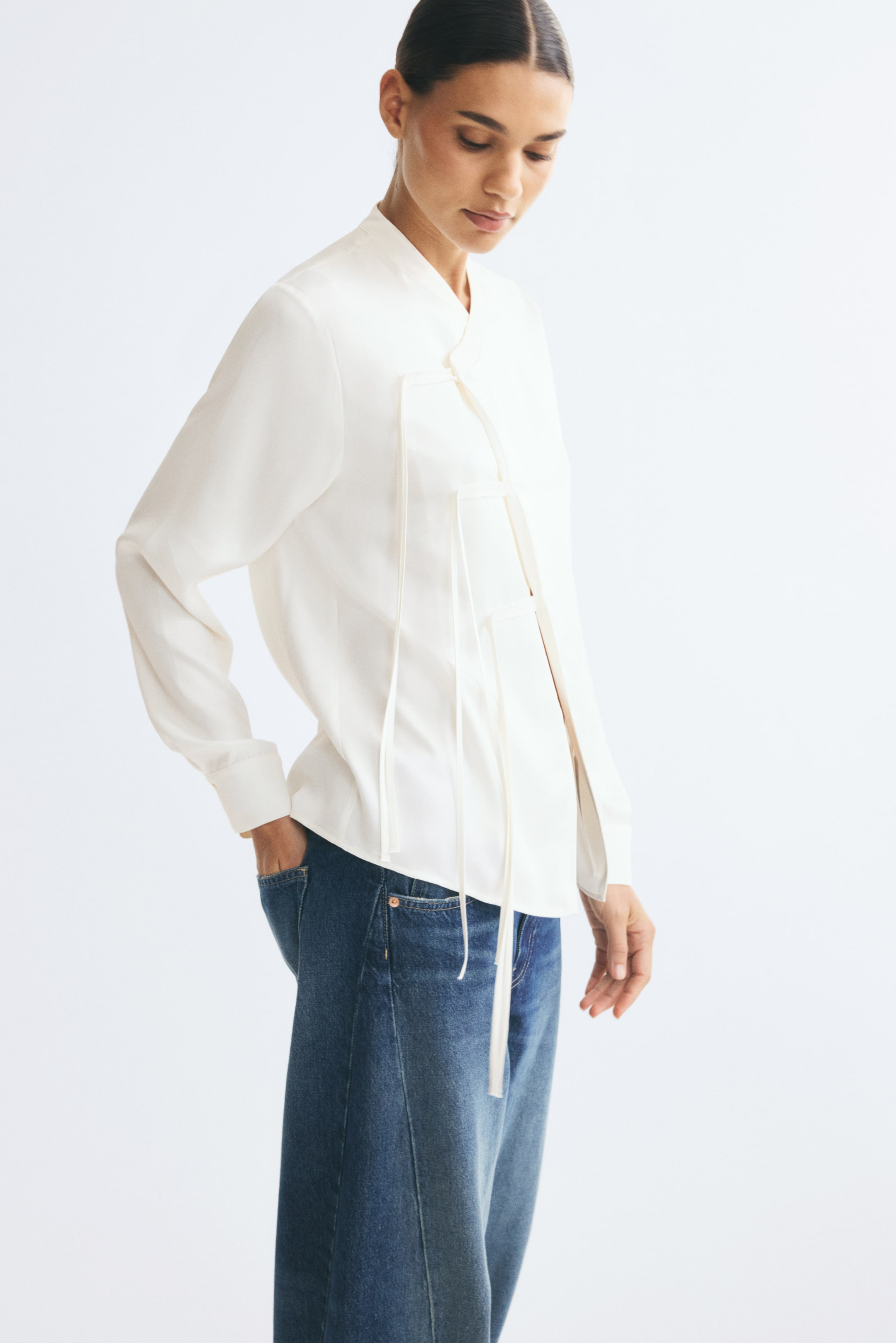 Fringed Viscose Blouse