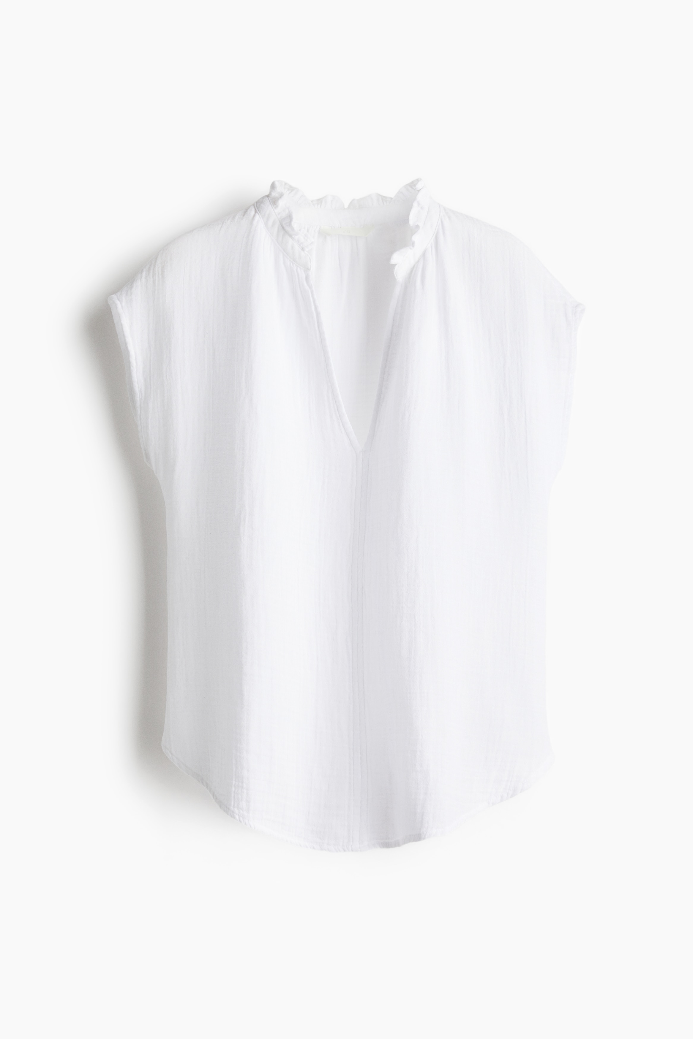 Pamuklu Muslin Bluz - Beyaz/Mavi/Çizgili/Siyah/Haki