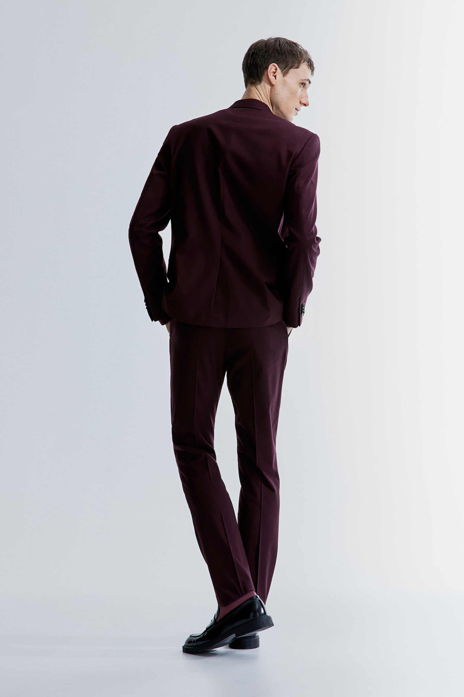 Skinny Fit Suit Pants - Burgundy/Black/Dark blue/Grey/Check/Grey/Burgundy - 3