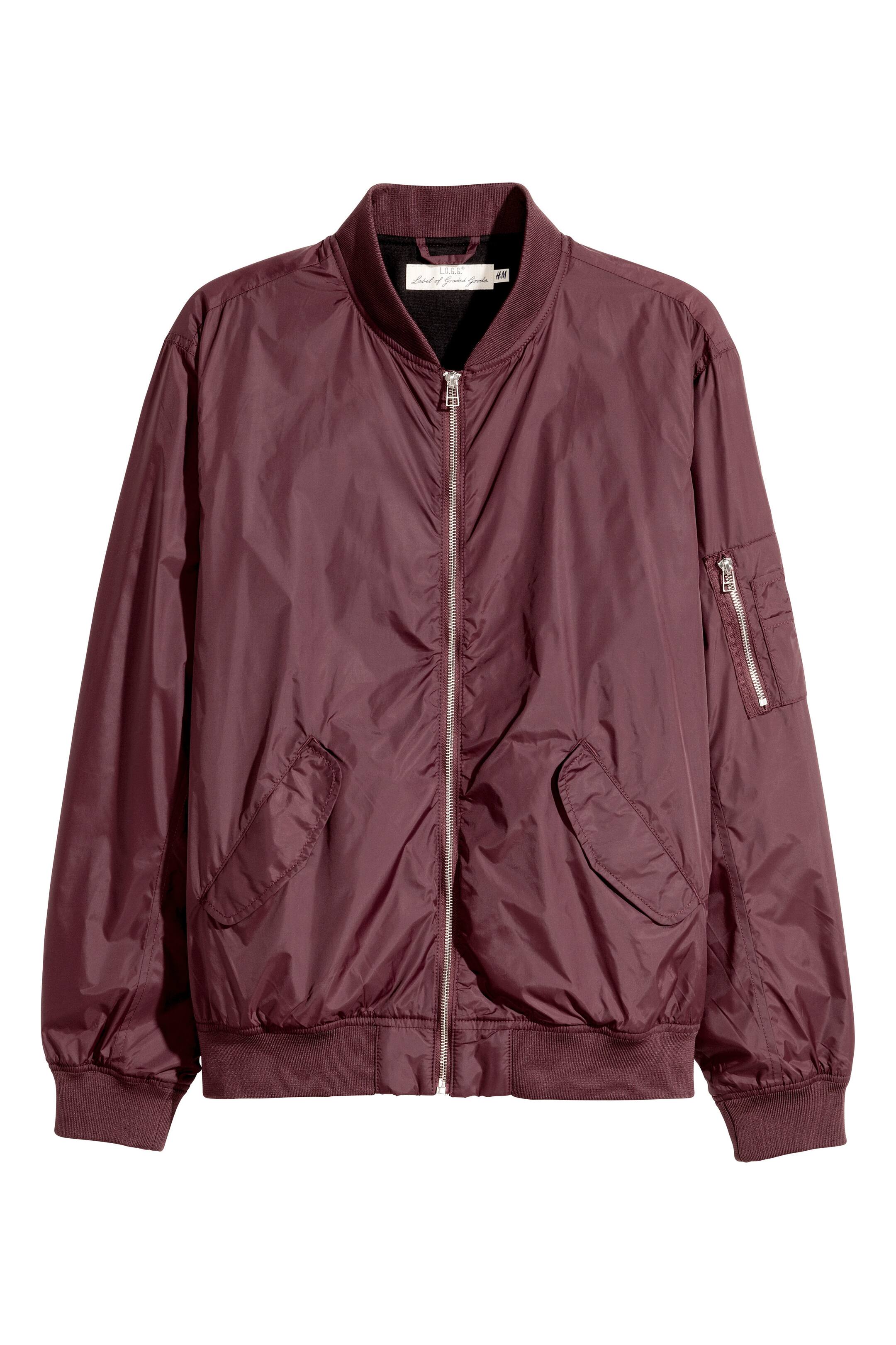 View larger image: Bomber jacket - Plum - Men | H&M GB 1