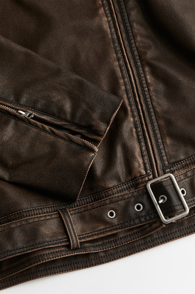 Biker jacket - Dark brown - 7