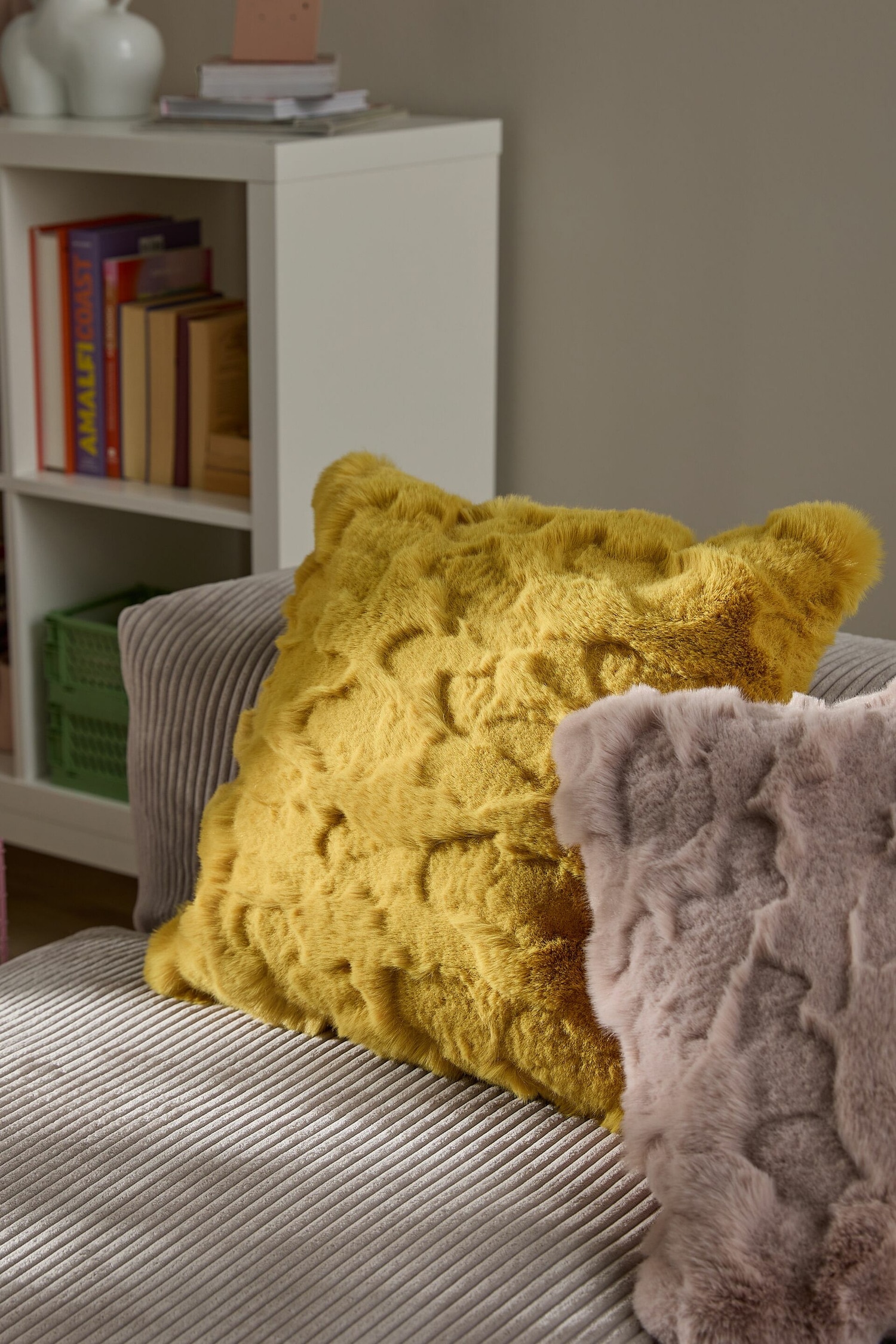 Kussensloop Immy - Geel/Roze/Crème/Groen/Grijs