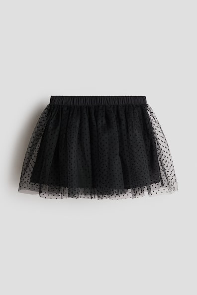 フロックプリント チュールスカート