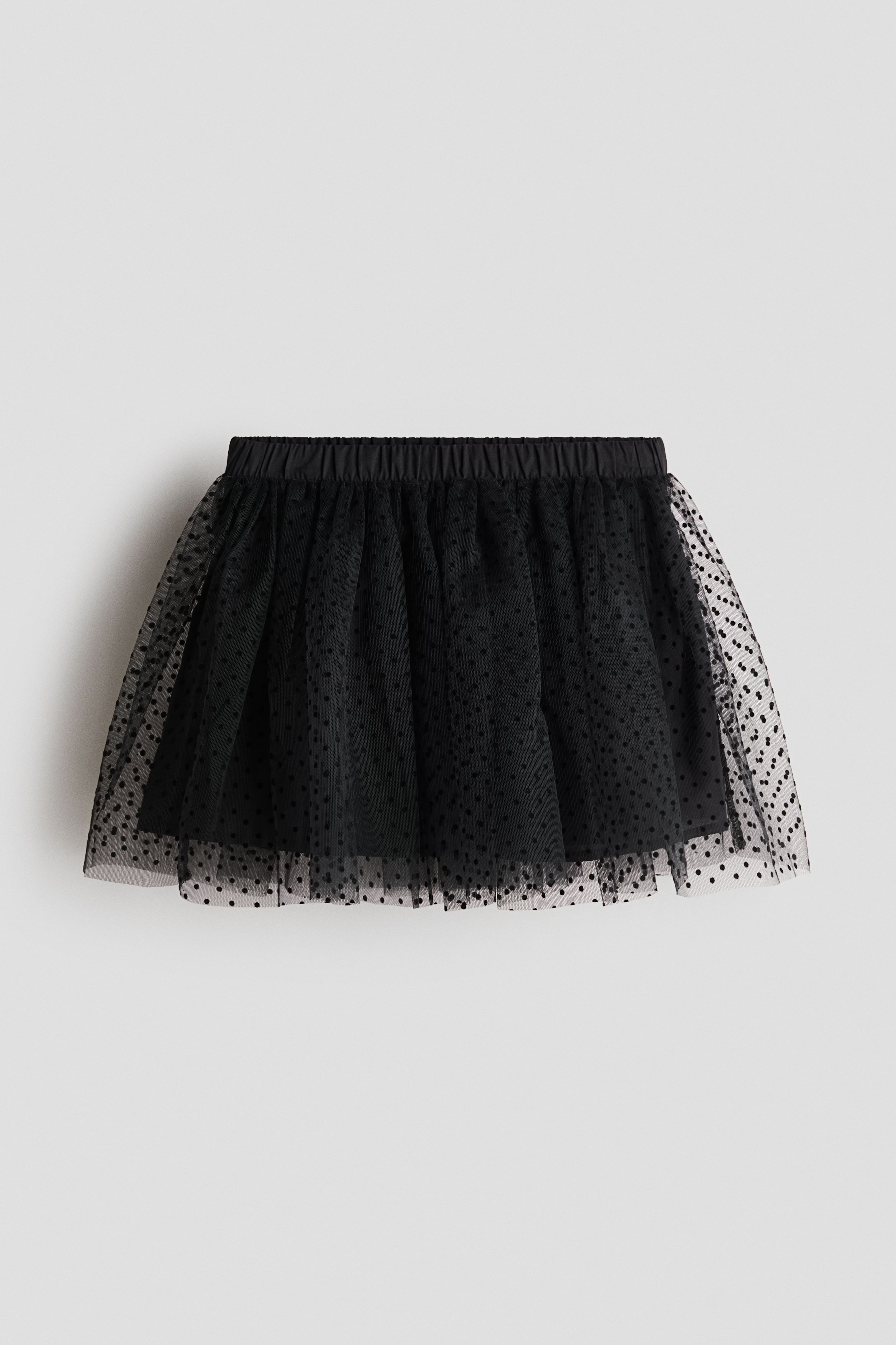 Flock-Print Tulle Skirt