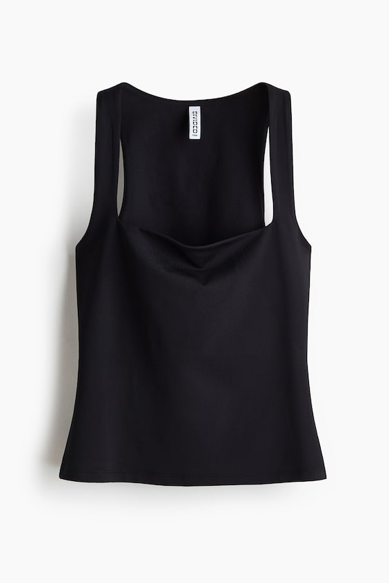 Женские топы H&M Square-Neck Jersey Top