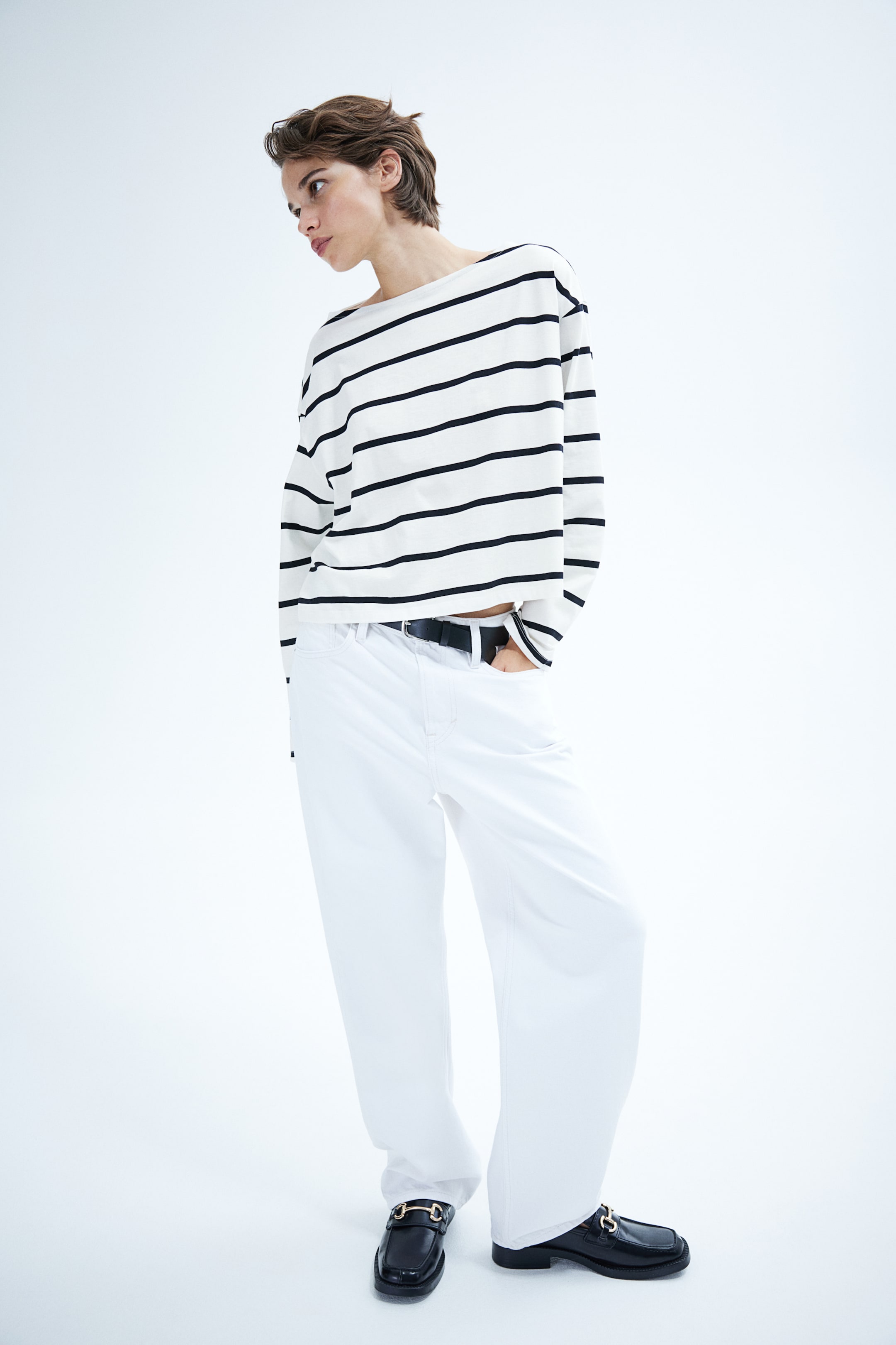 Oversized Boat-neck Top