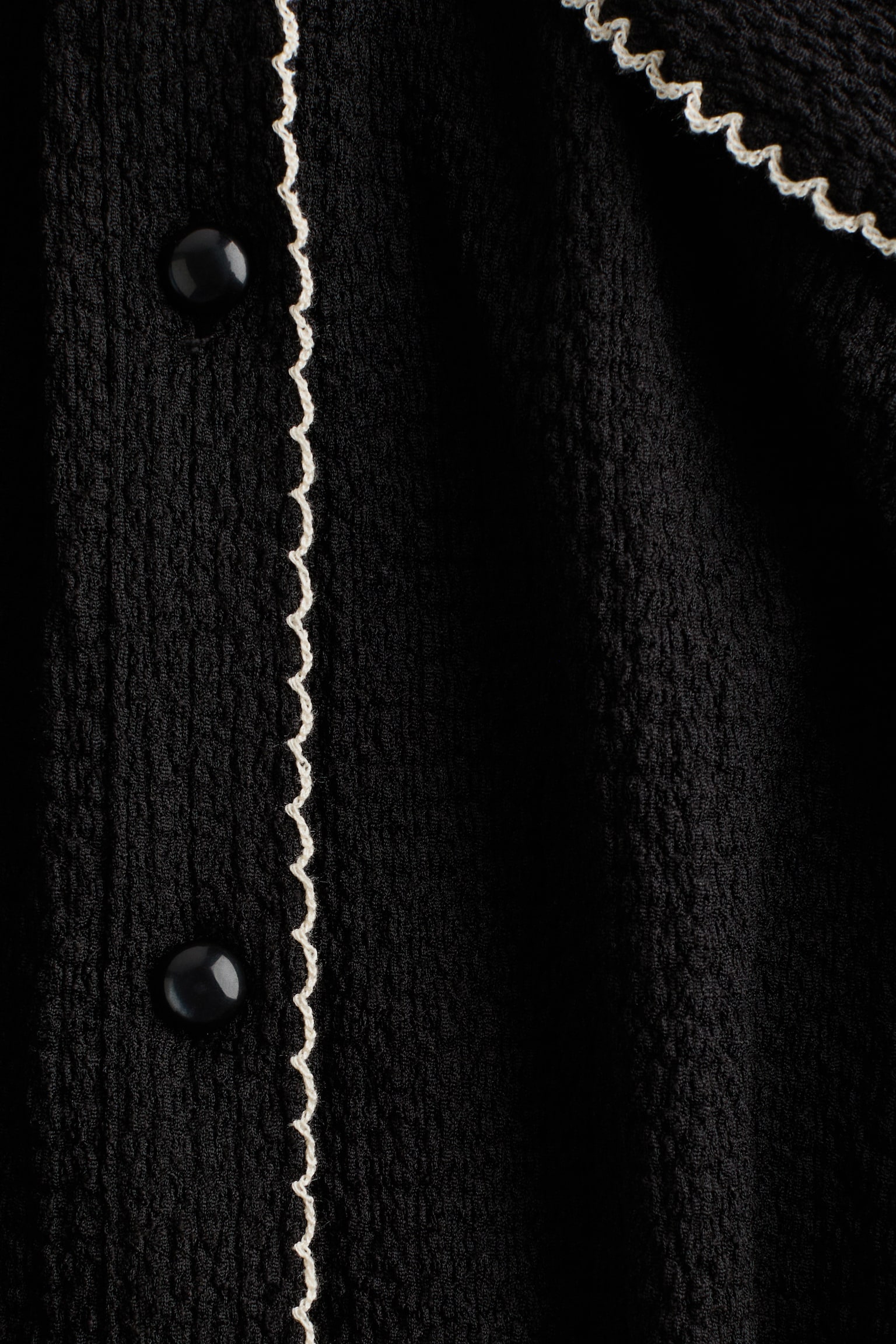 Collared peplum top - Charcoal grey/Cream/Turquoise - 6