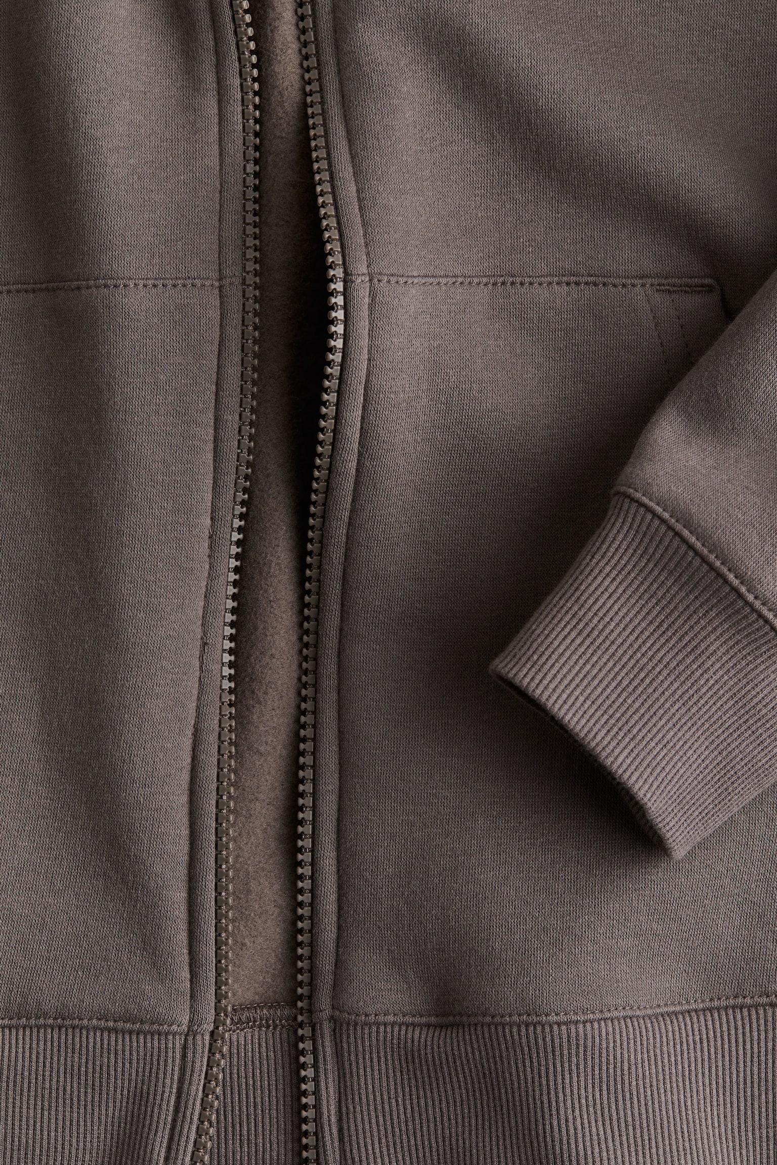 Zip-through hoodie - Dark mole/Dark blue/Black/Light beige/Light grey marl - 2