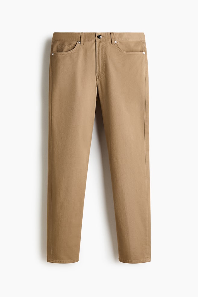 Slim-Fit 5-Pocket Pants - Beige/White/Black/Navy blue/Dark gray/Beige - 1