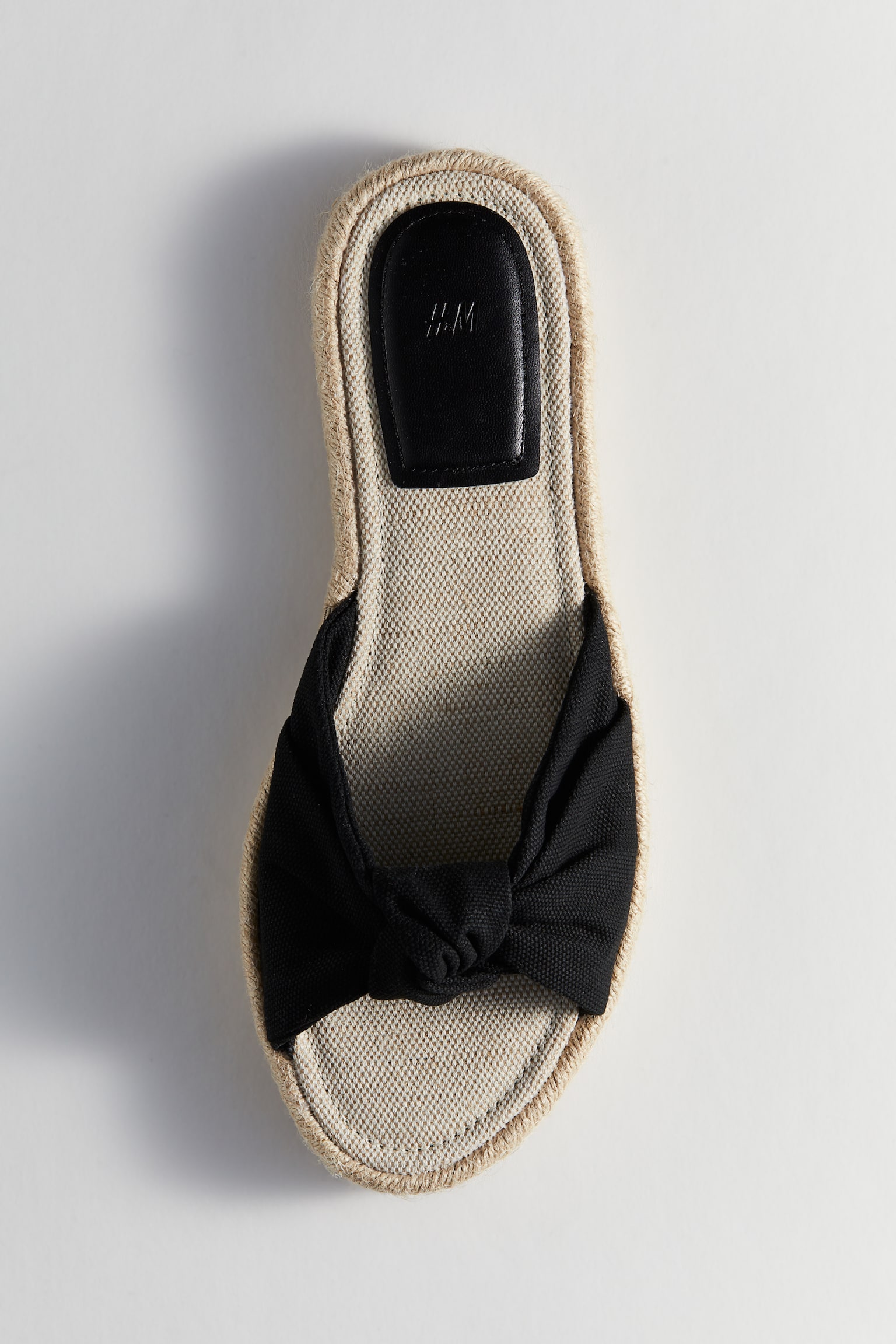 Knot Detail Espadrille Sandals - Black/Light beige/Light pink/Denim blue - 1