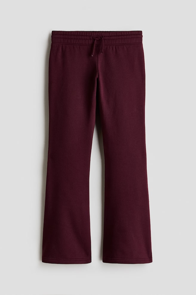 Flared Brushed-Inside Joggers - Dark red/Light gray melange/Black/Dusty blue/Light beige melange - 1