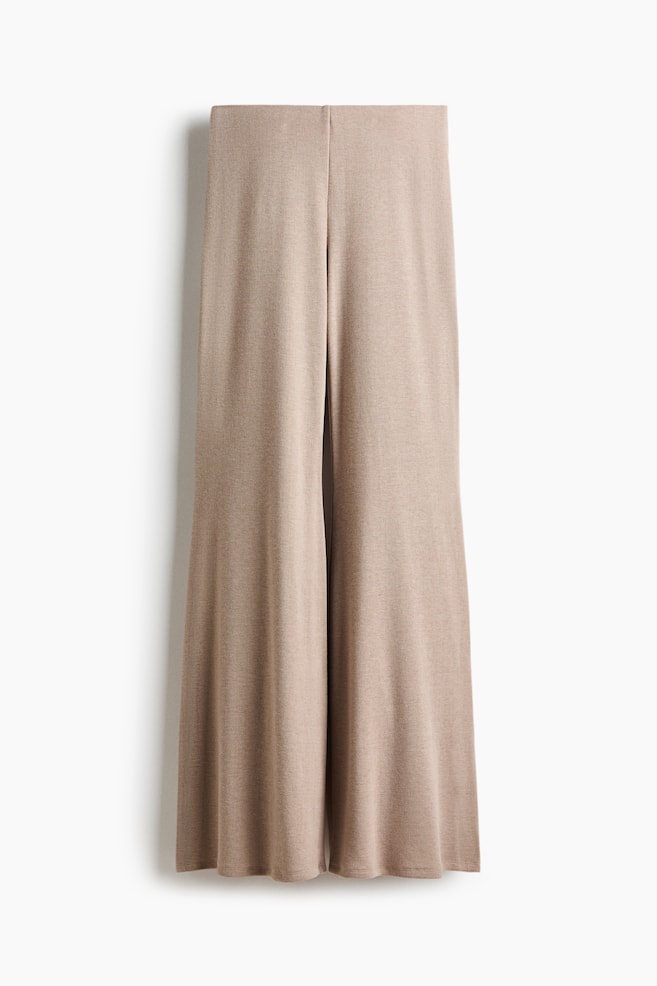 Flared fine-knit trousers - Gris pardo/Azul marino/Gris jaspeado oscuro - 1