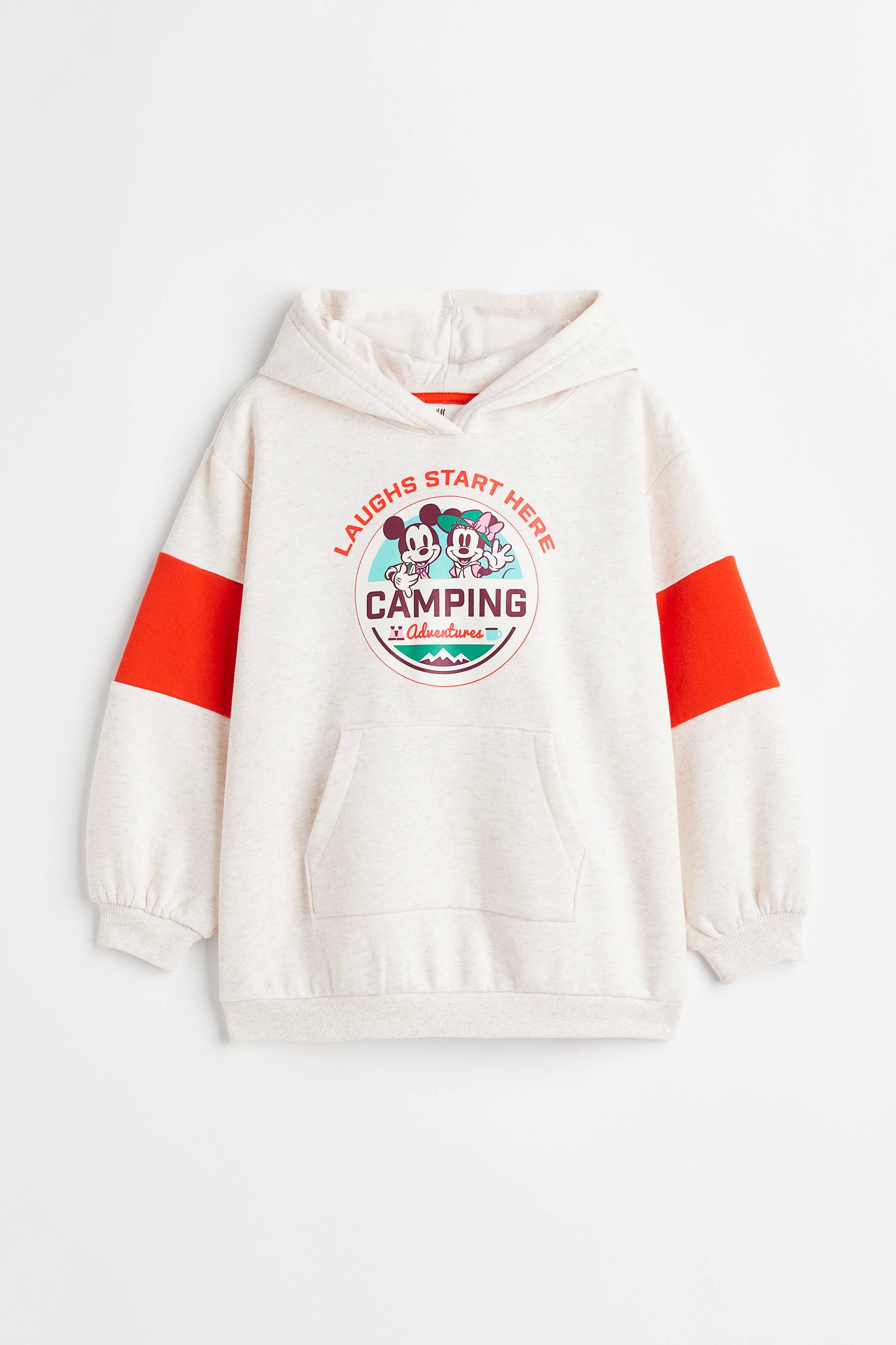 View larger image: Hooded Sweatshirt Dress - Light beige/Minnie Mouse - Kids | H&M US 1