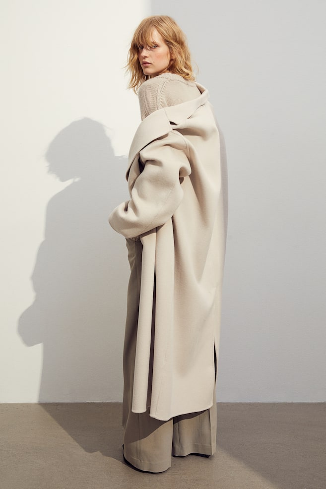 Wool-blend coat - Light beige - 4