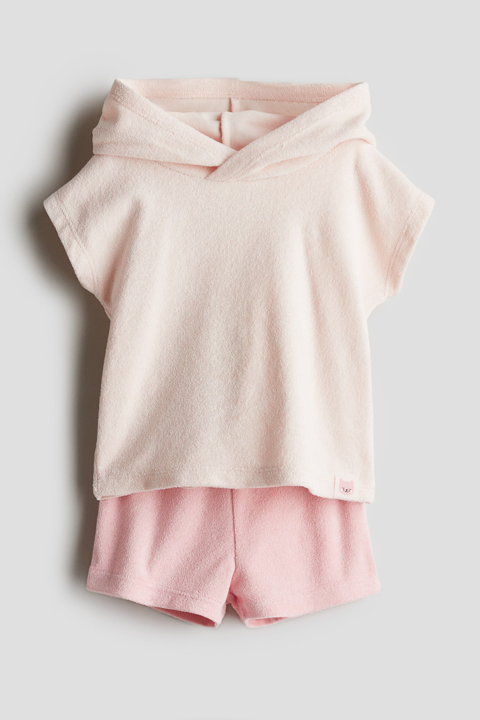 Детские комплекты H&M 2-Piece Terry Set, цвет: Светлый розовый — фото 2