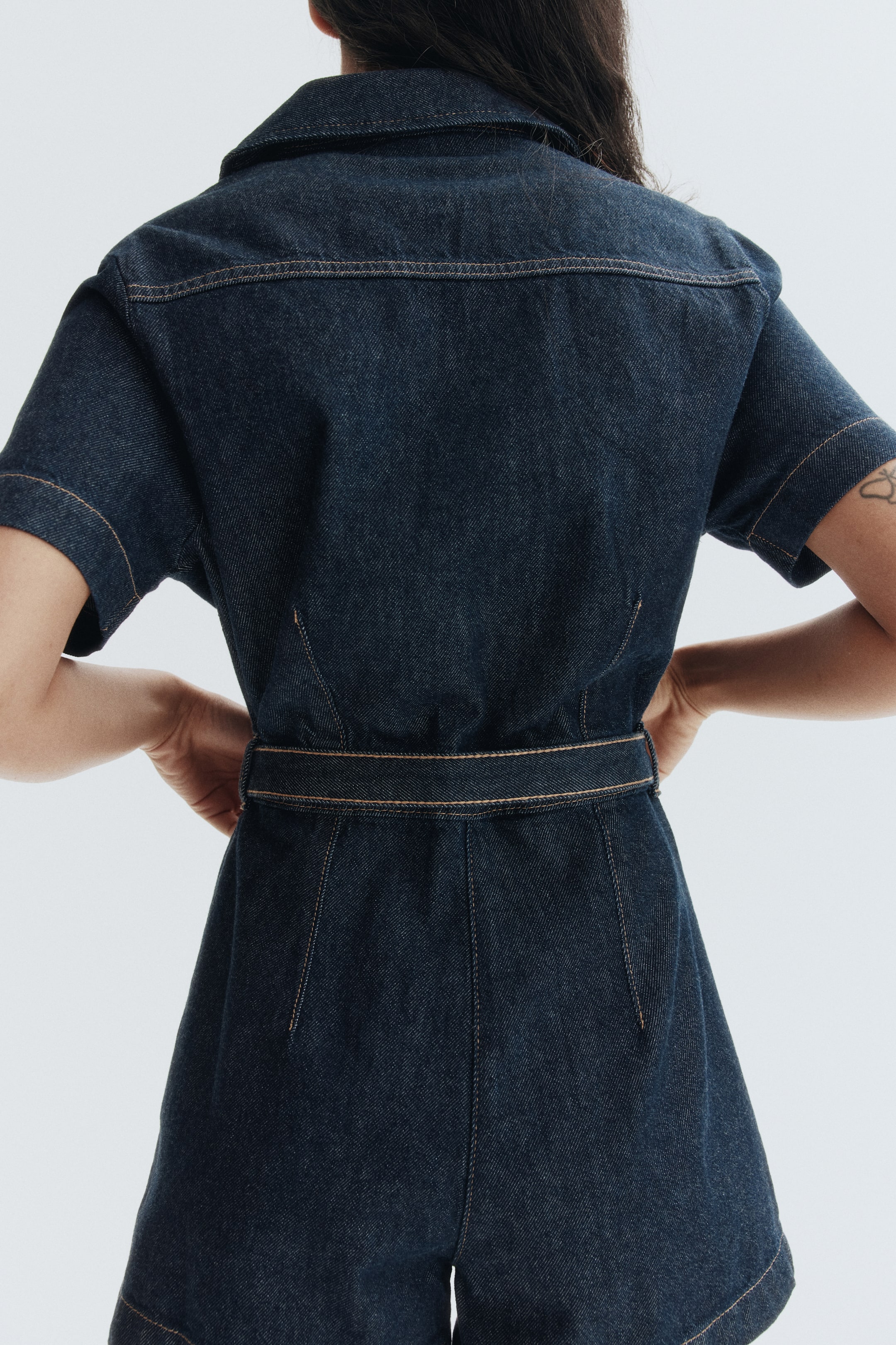 View larger image: Denim playsuit - Dark denim blue - Ladies | H&M IN 5