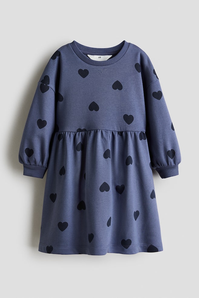 Oversized sweatjurk - Blauw/hartjes/Dusty paars/hartjes/Wit/hartjes/Lichtbeige/luipaarddessin/Donkergrijs/hartjes/Roze/Donkerrood/Dusty roze/hartjes - 1