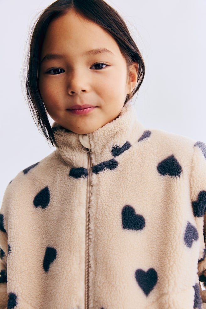 Teddy jacket - Beige/Black hearts/White/Floral/Light pink/Strawberries/Beige/Cherries - 3
