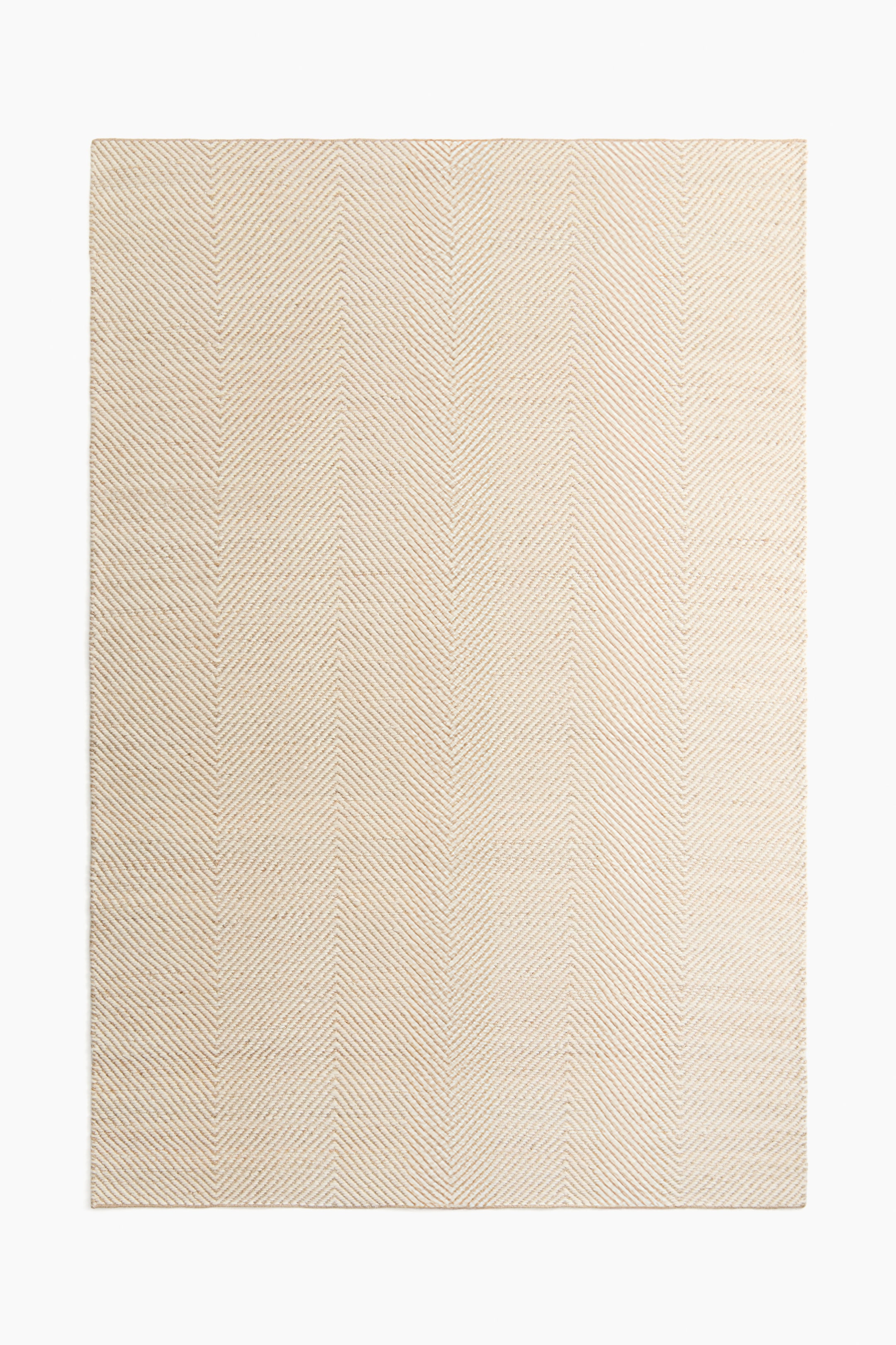 Large Wool-Blend Herringbone Rug