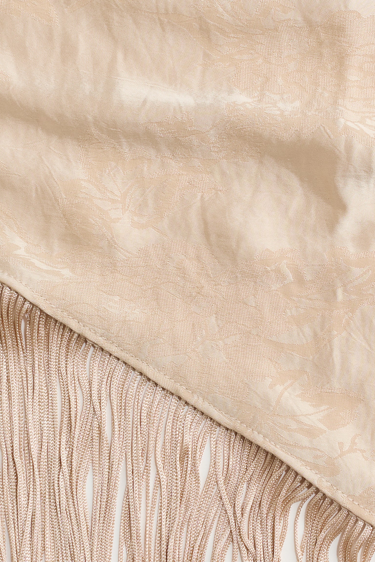 Женский шарф H&M Large Jacquard-Weave, цвет: Светлый бежевый — фото 2