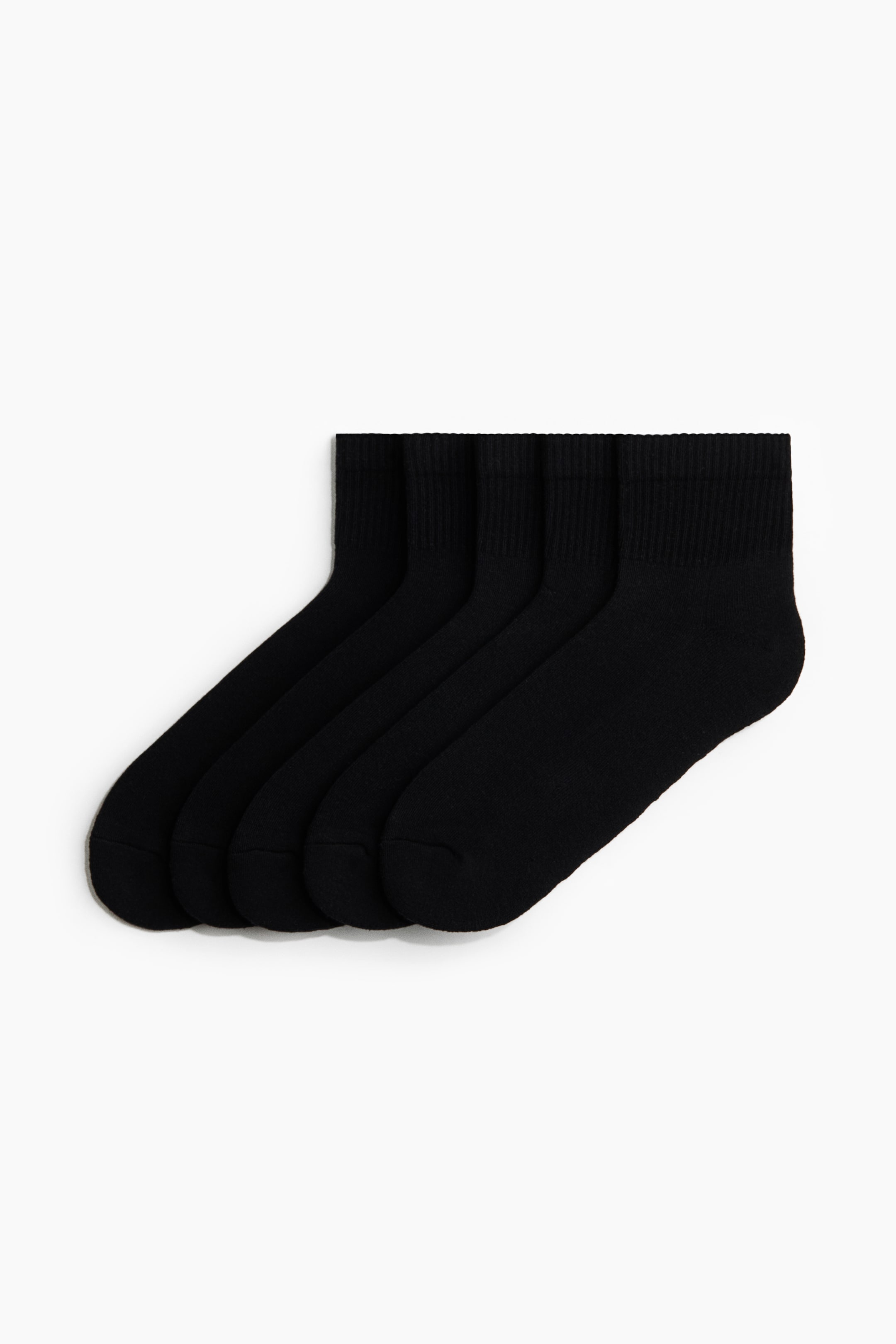 View larger image: 5-pack short socks with Lycra® - Black - Men | H&M 1