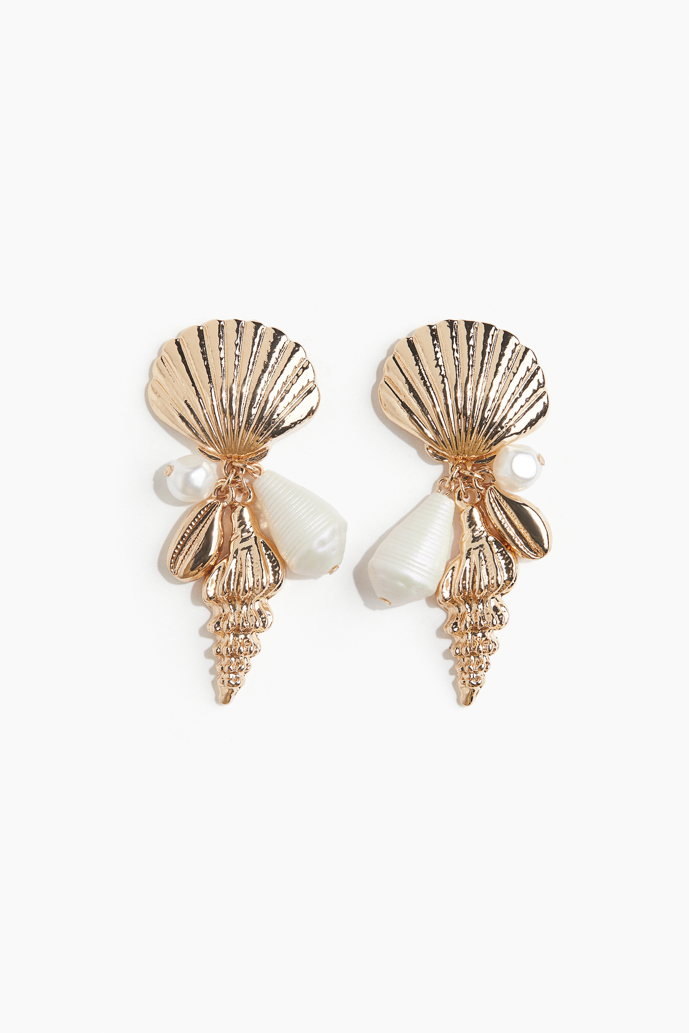 Dangle Earrings - Gold-colored