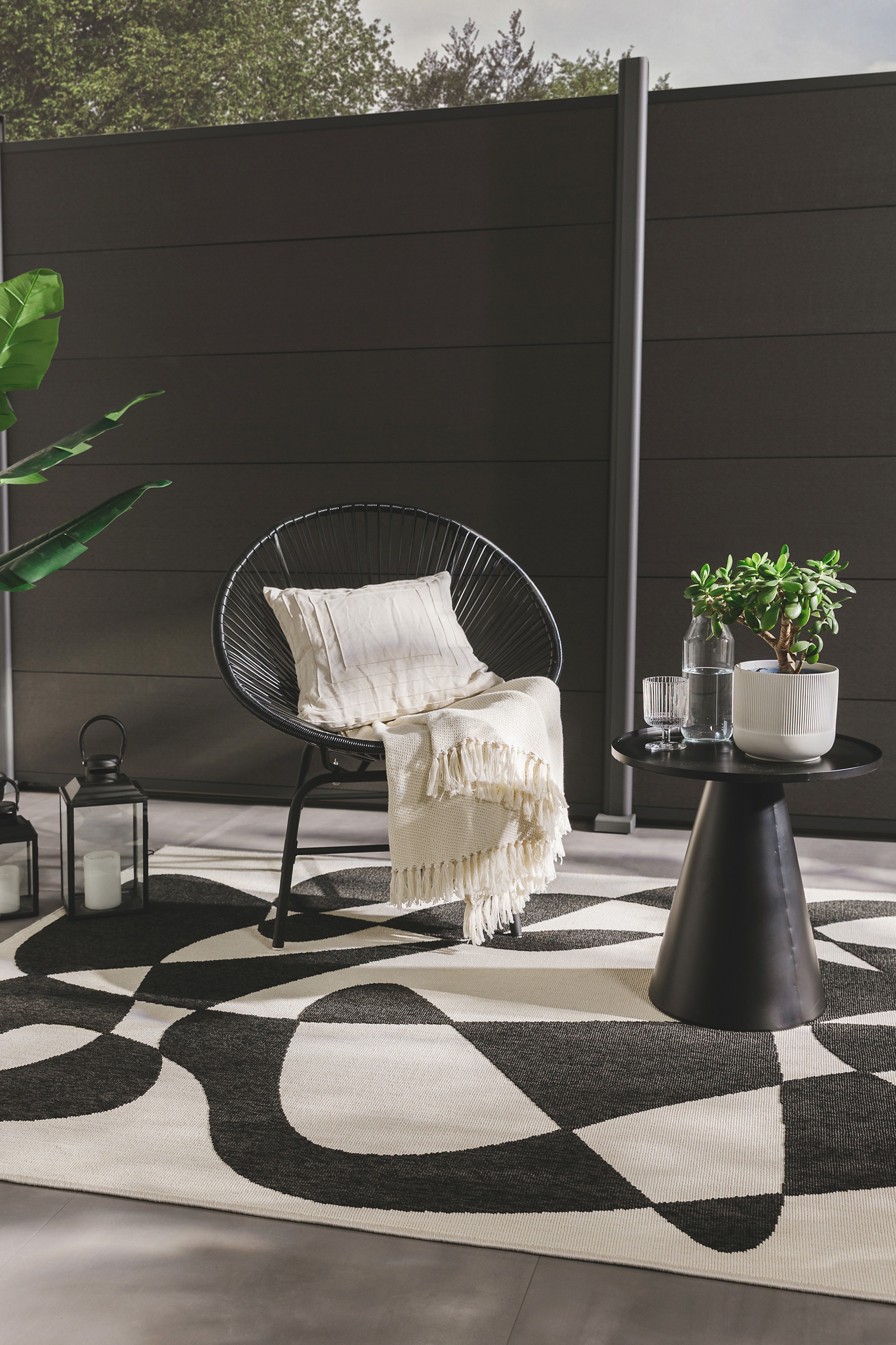 In- & Outdoor Rug Taro - Musta