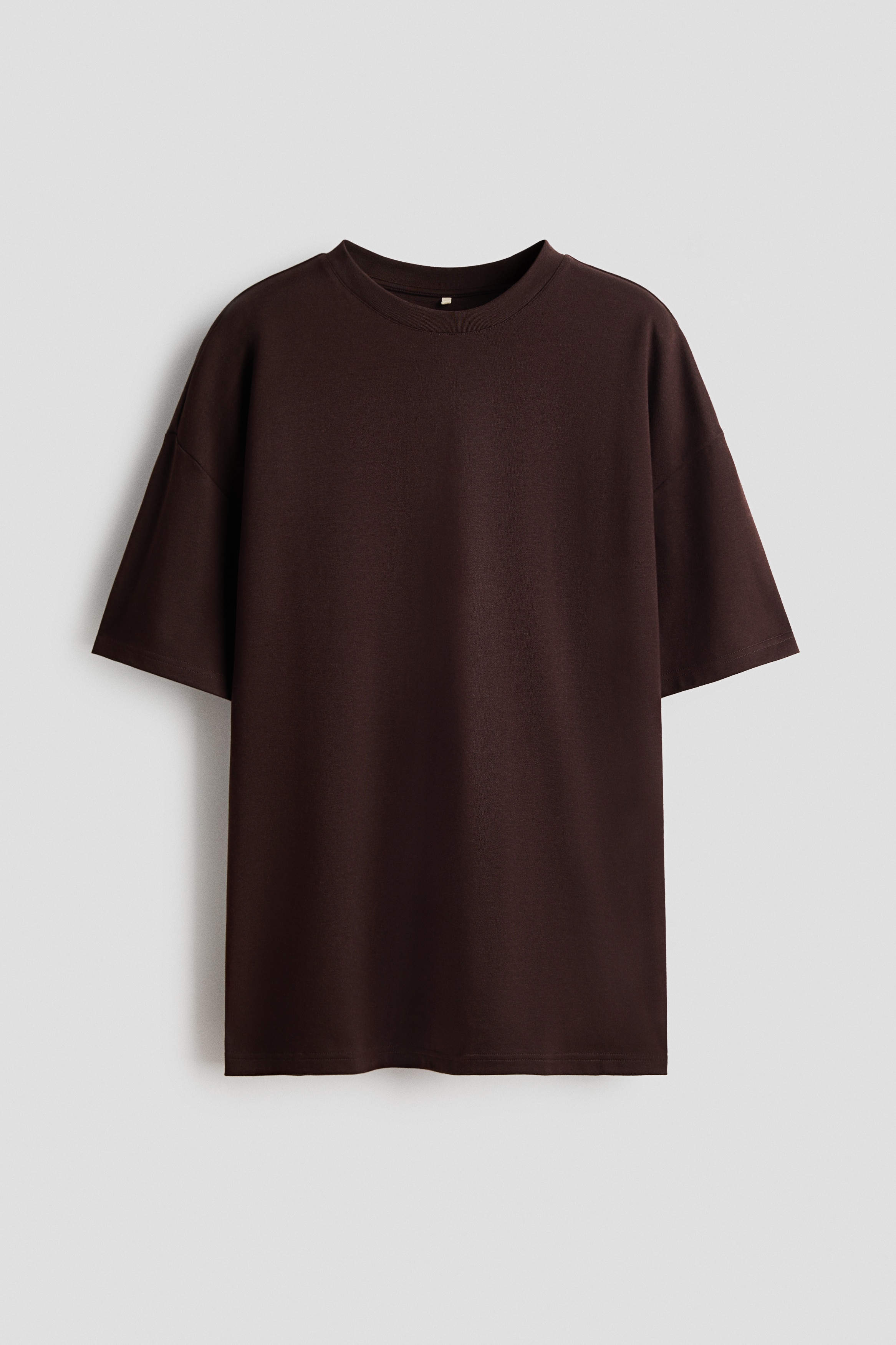 Cooling Oversized Fit T-Shirt - Dark brown/White/Black