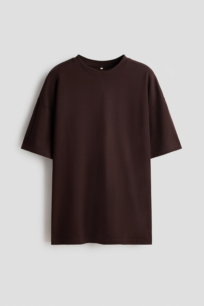 T-shirt Cooling Oversized Fit - Marron foncé/Gris chiné/Marron foncé/Marron foncé/Blanc/Noir - 1