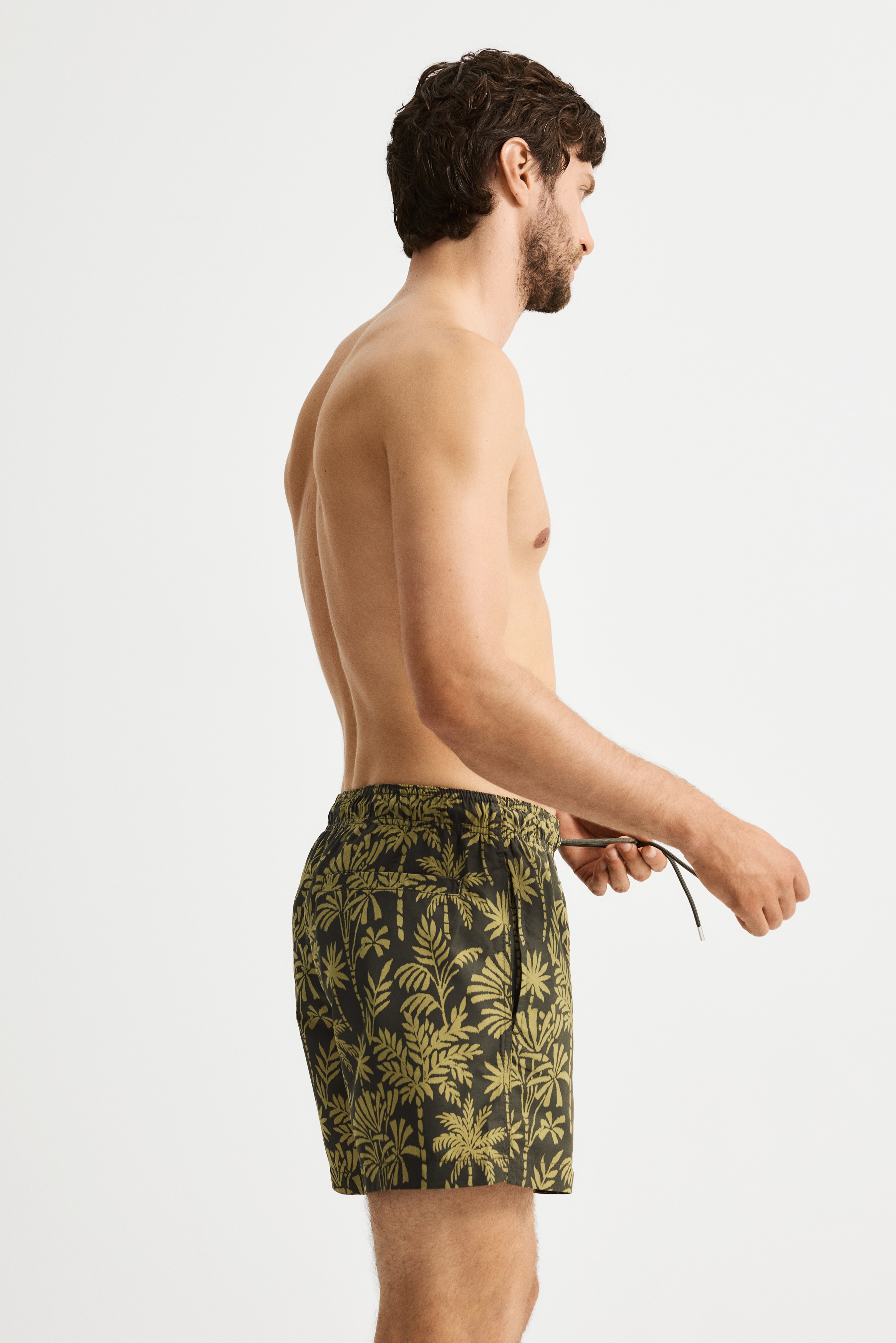 Patterned swim shorts