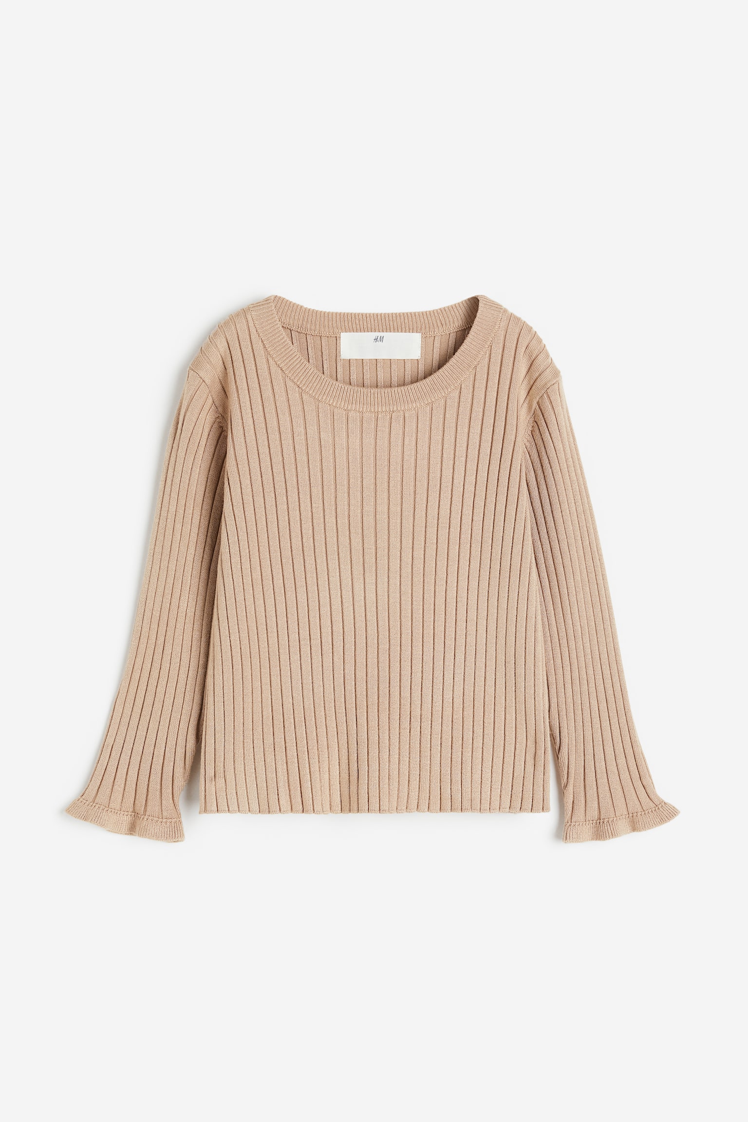 Rib Knit Sweater - Beige/Light beige/Stripe/Natural white/Stripe/White/Stripe/Pink/Dusty khaki green/Light pink - 1