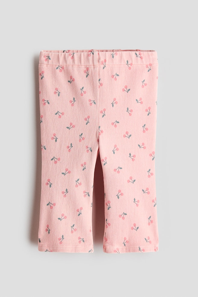Flared Jersey Jeggings - Light pink/cherries/Light blue - 1