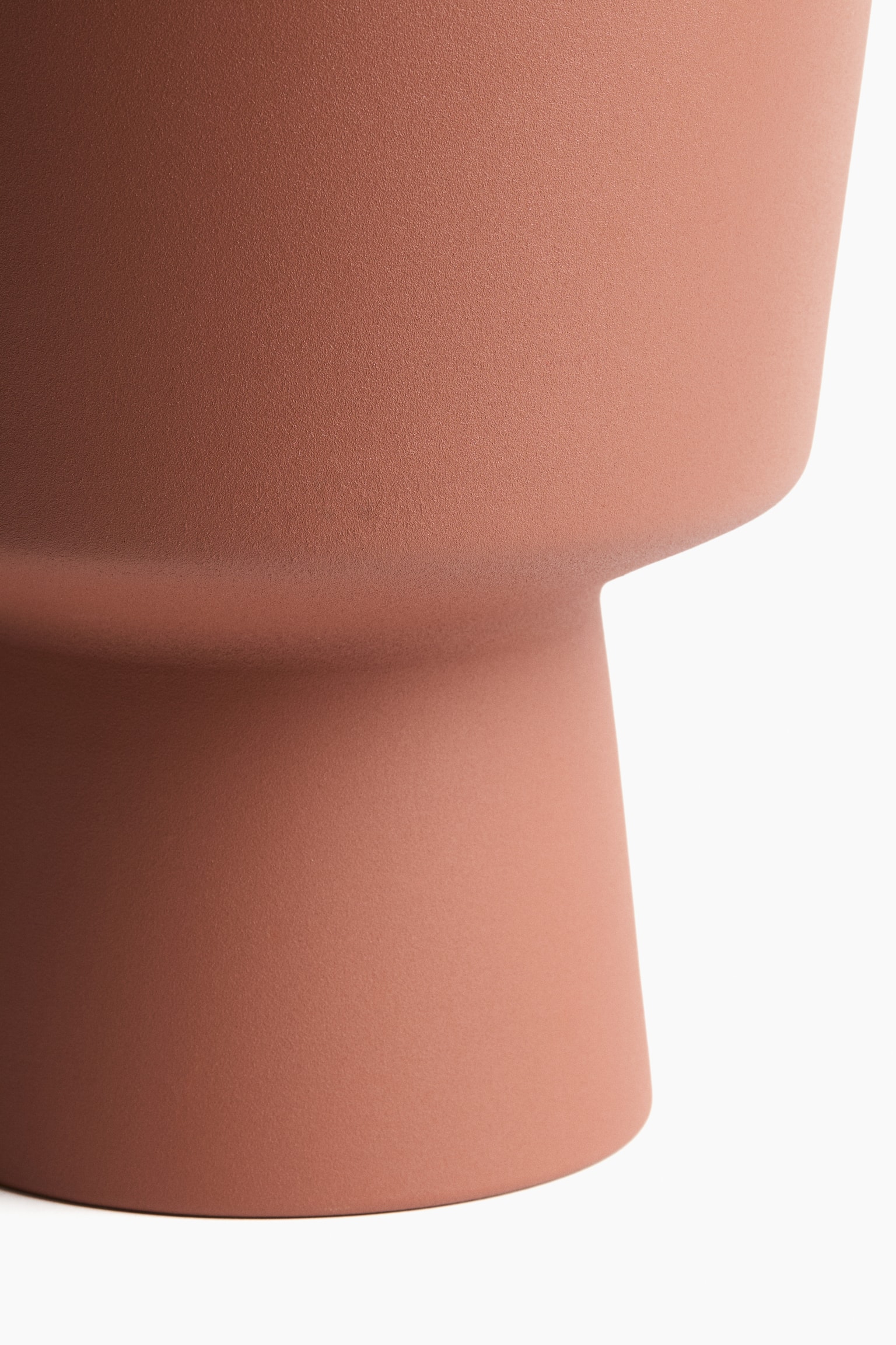 Metal plant pot - Terracotta/Dark brown/Light beige - 5
