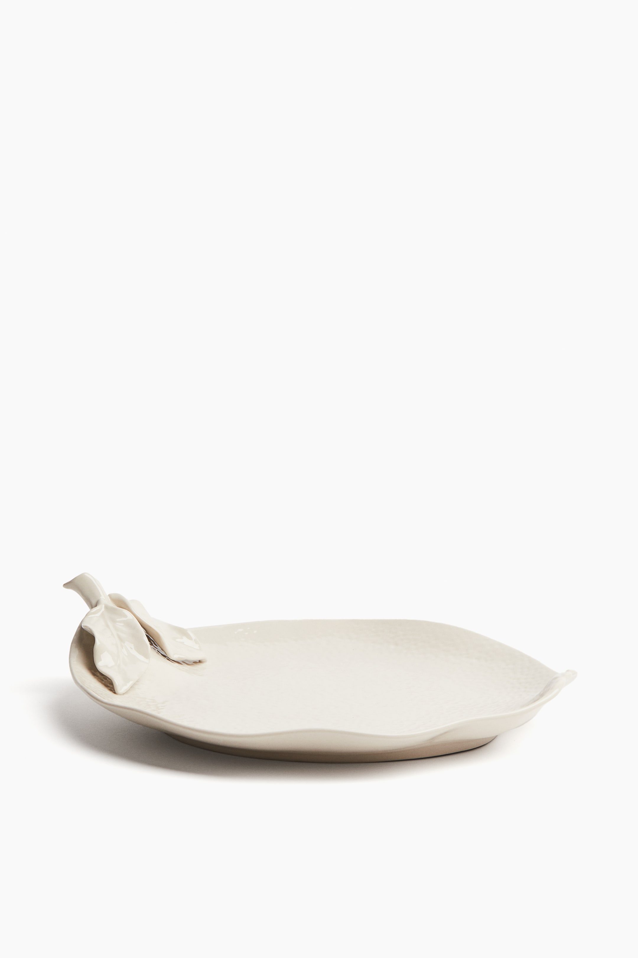 Lemon-shaped Stoneware Serving Plate