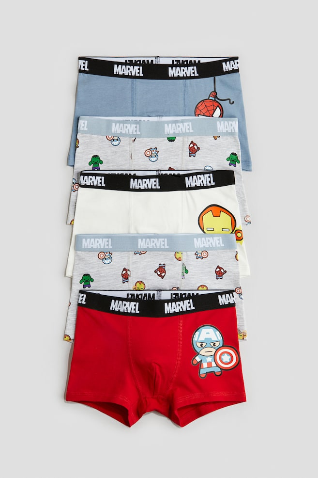 5-pack Boxer Briefs - Light gray melange/red/Marvel/Light blue/Hot Wheels/Gray melange/Marvel Comics/Light gray/Minions/Blue/Sonic the Hedgehog/Black/Sonic the Hedgehog/Light green/PAW Patrol/Turquoise/Pokémon - 1