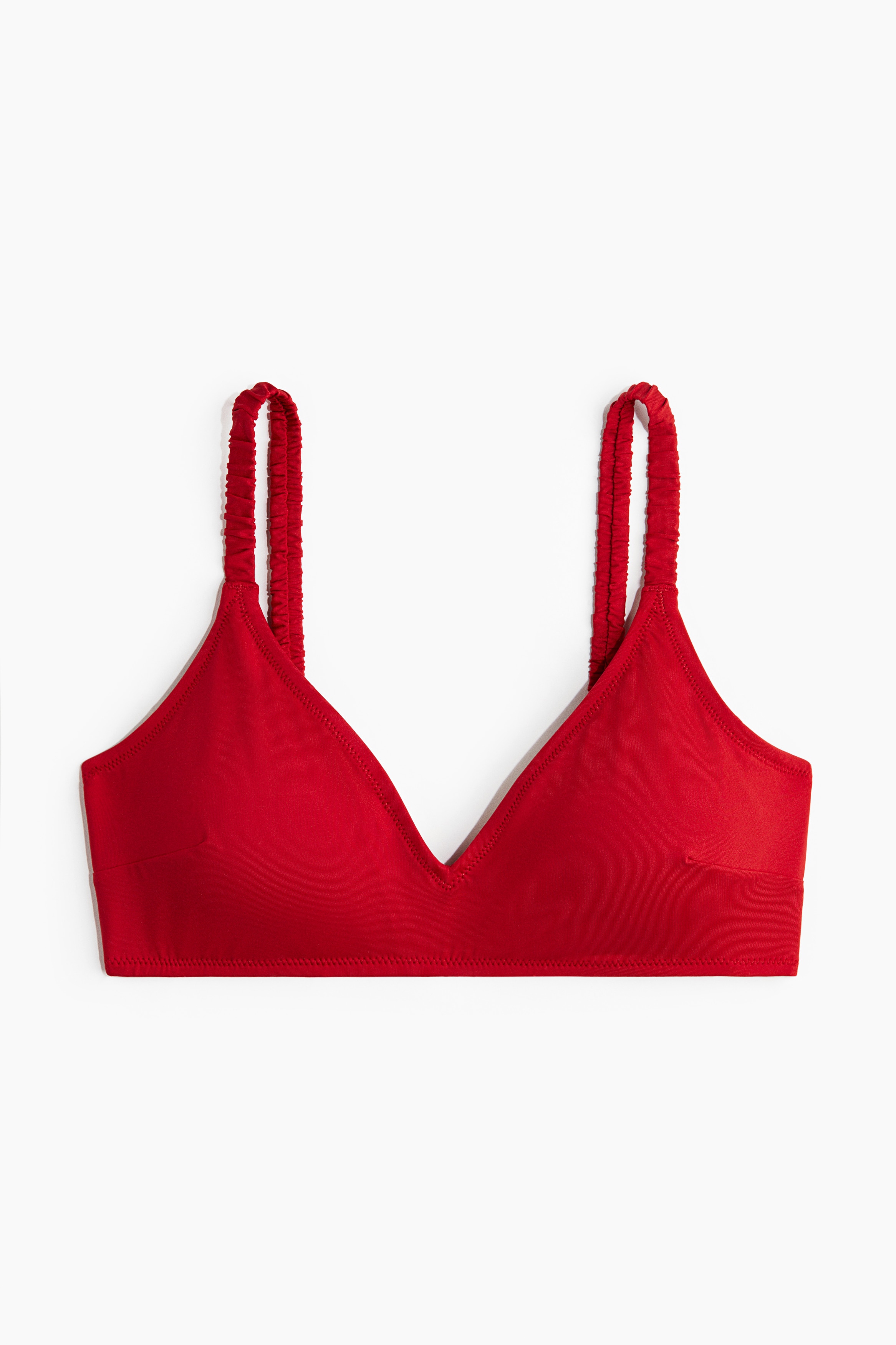 Padded Triangle Bikini Top - Red