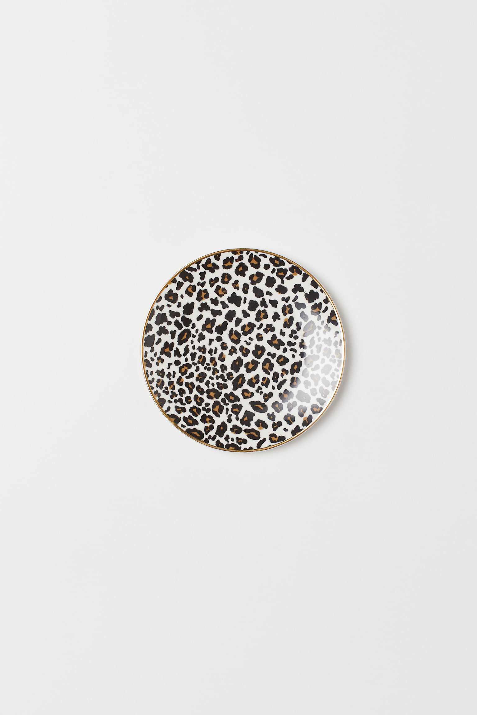 Small porcelain plate - White/Leopard print - 3