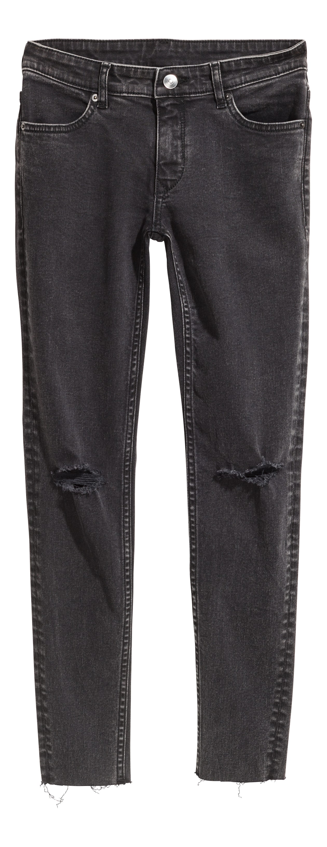 Skinny Ripped Jeans Black Ladies H&M US