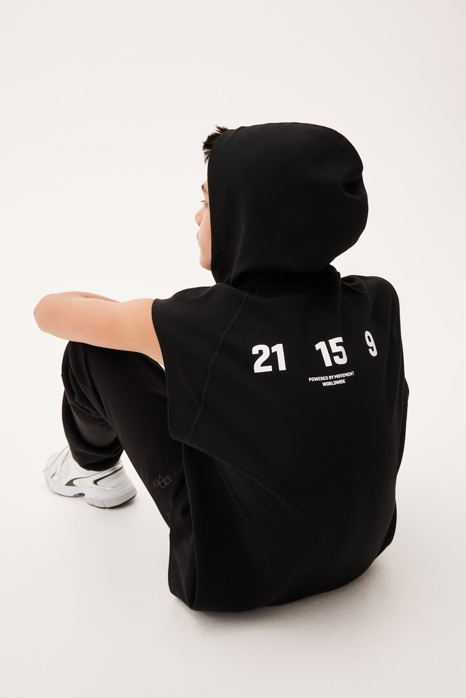 Sports hoodie - Black/White/Navy blue/90 - 6