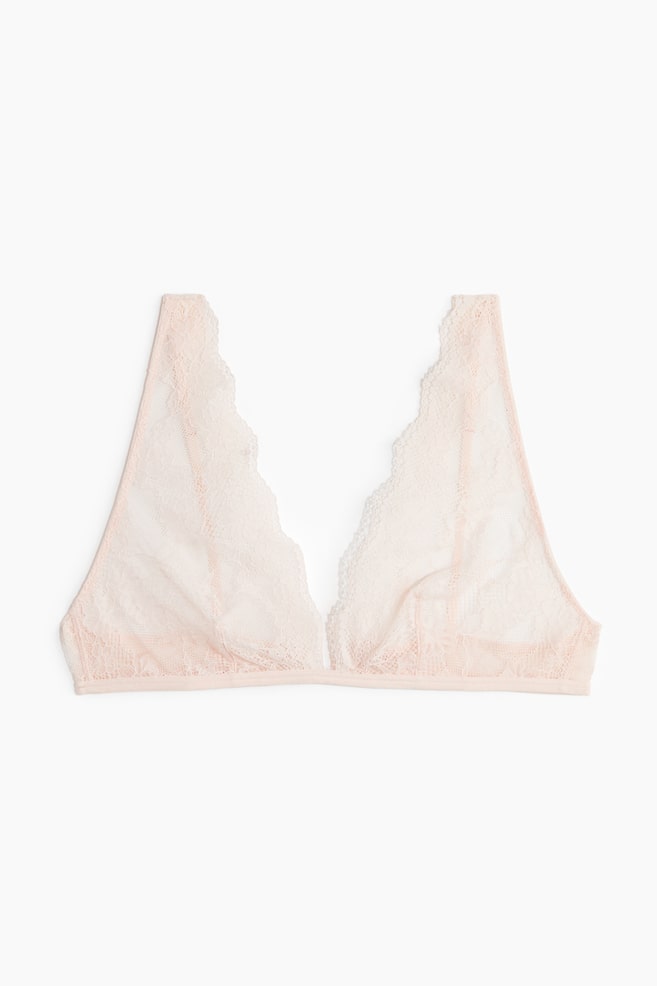 Soft lace bra - Powder pink - 1