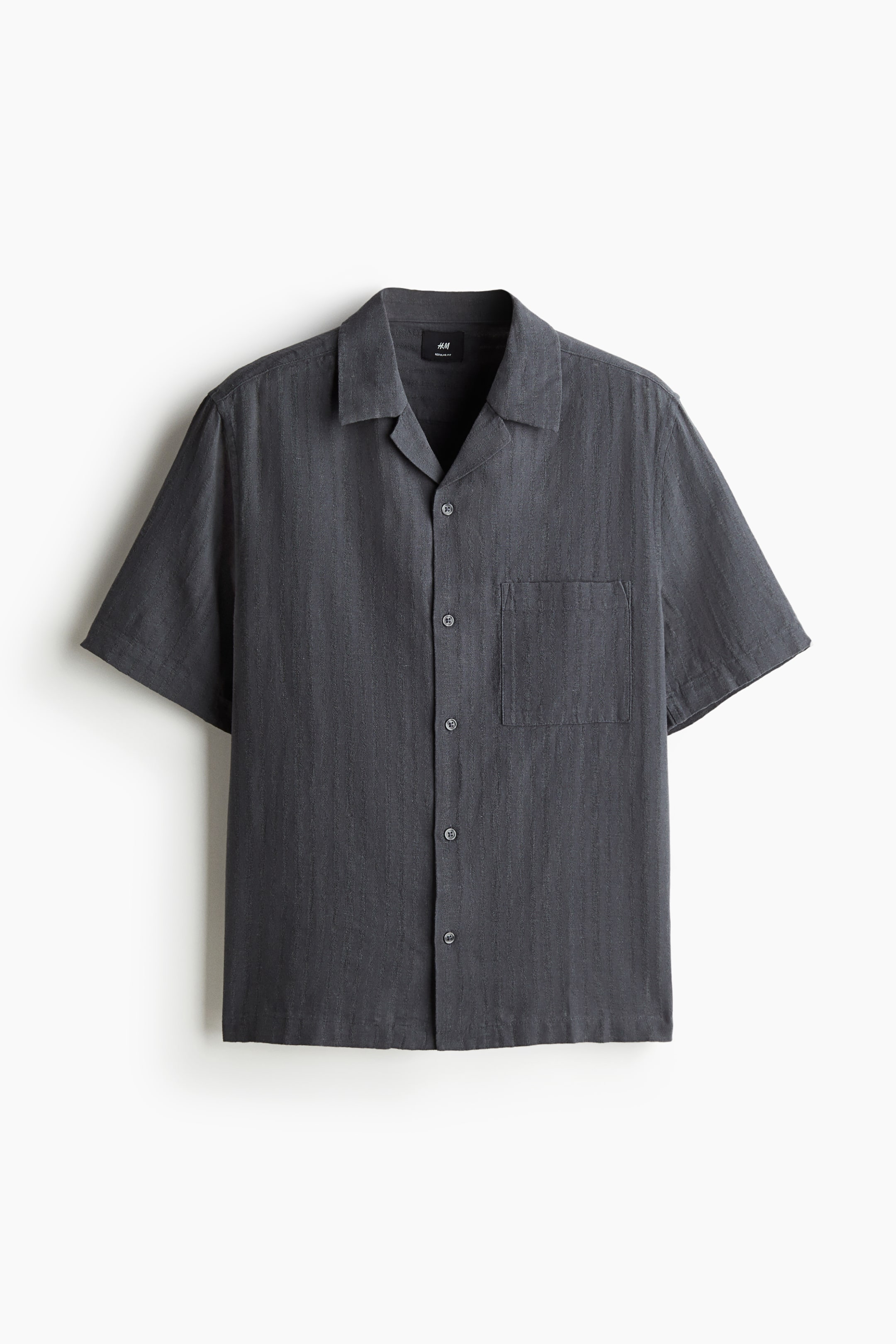 Regular Fit Linen-blend resort shirt