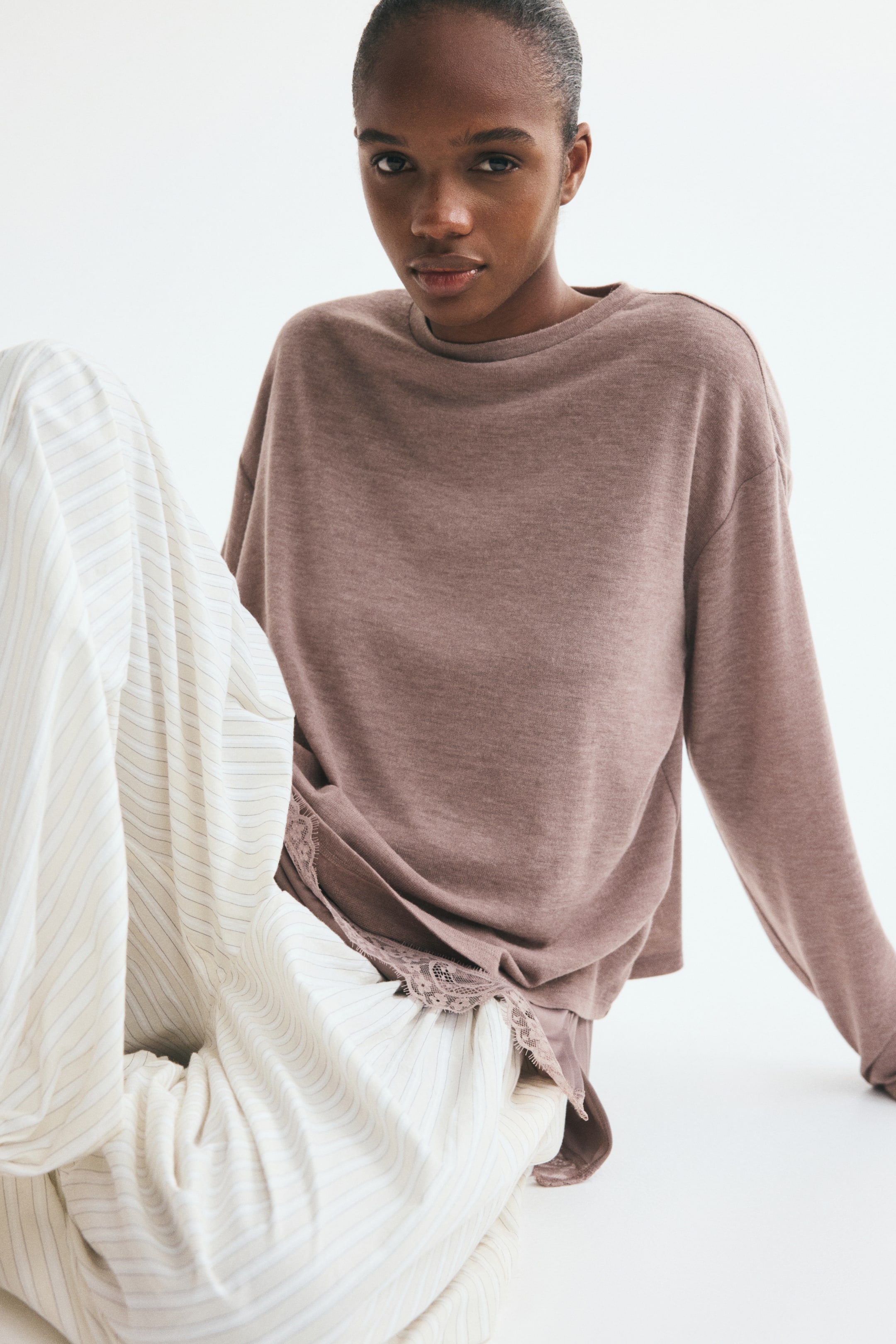 Layered Lace-Trimmed Top